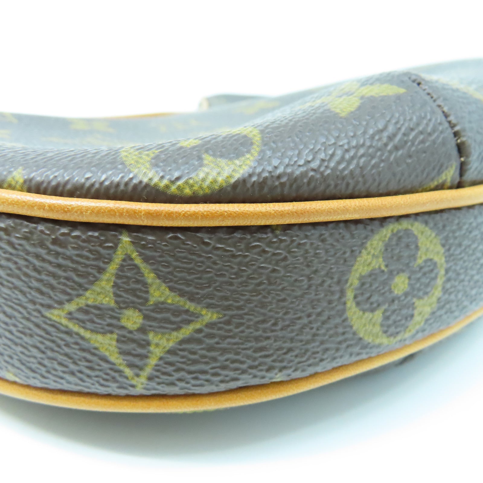 LOUIS VUITTON Monogram Croissant PM Hand Bag金扣手挽袋啡色