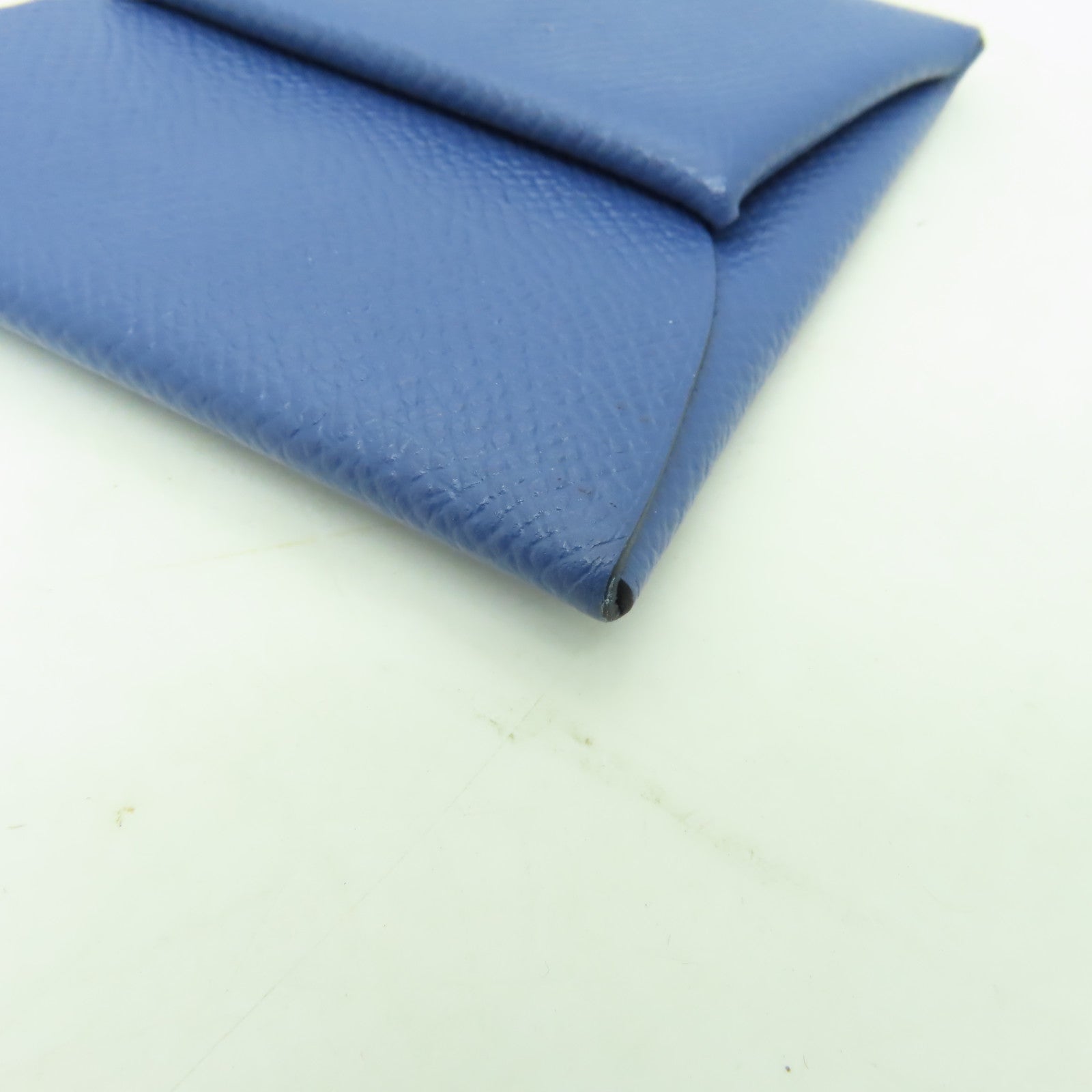 HERMES Epsom皮革Bastia Coins Case零錢包Bleu Agate深藍瑪瑙色