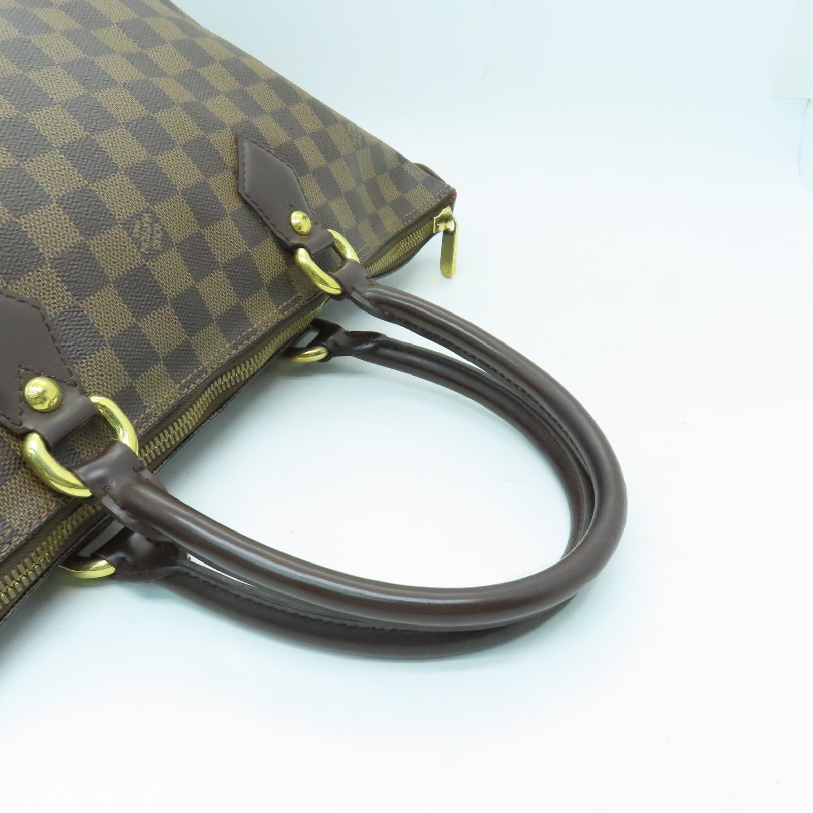 LOUIS VUITTON 【激減優惠】Damier Saleya MM金扣肩背袋棕色
