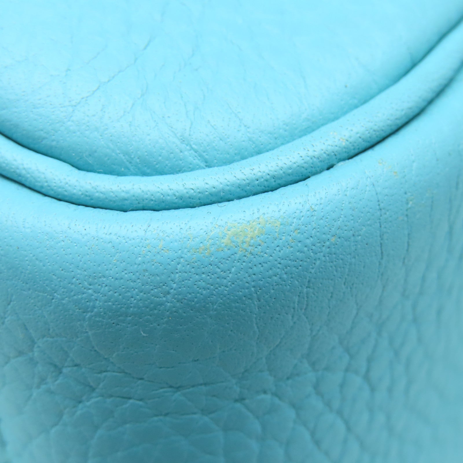 HERMES Clemence皮革Lindy 30银扣手挽肩背两用袋Bleu Atoll蓝色