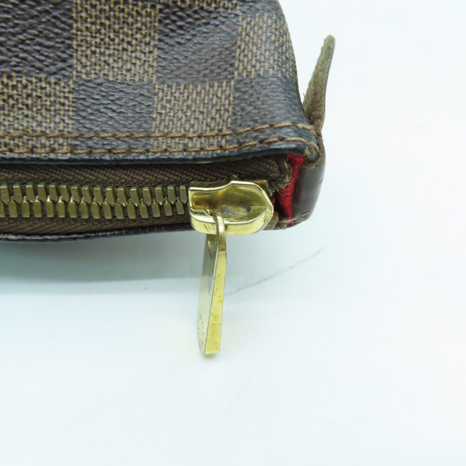 LOUIS VUITTON 【激減優惠】Damier Saleya MM金扣肩背袋棕色
