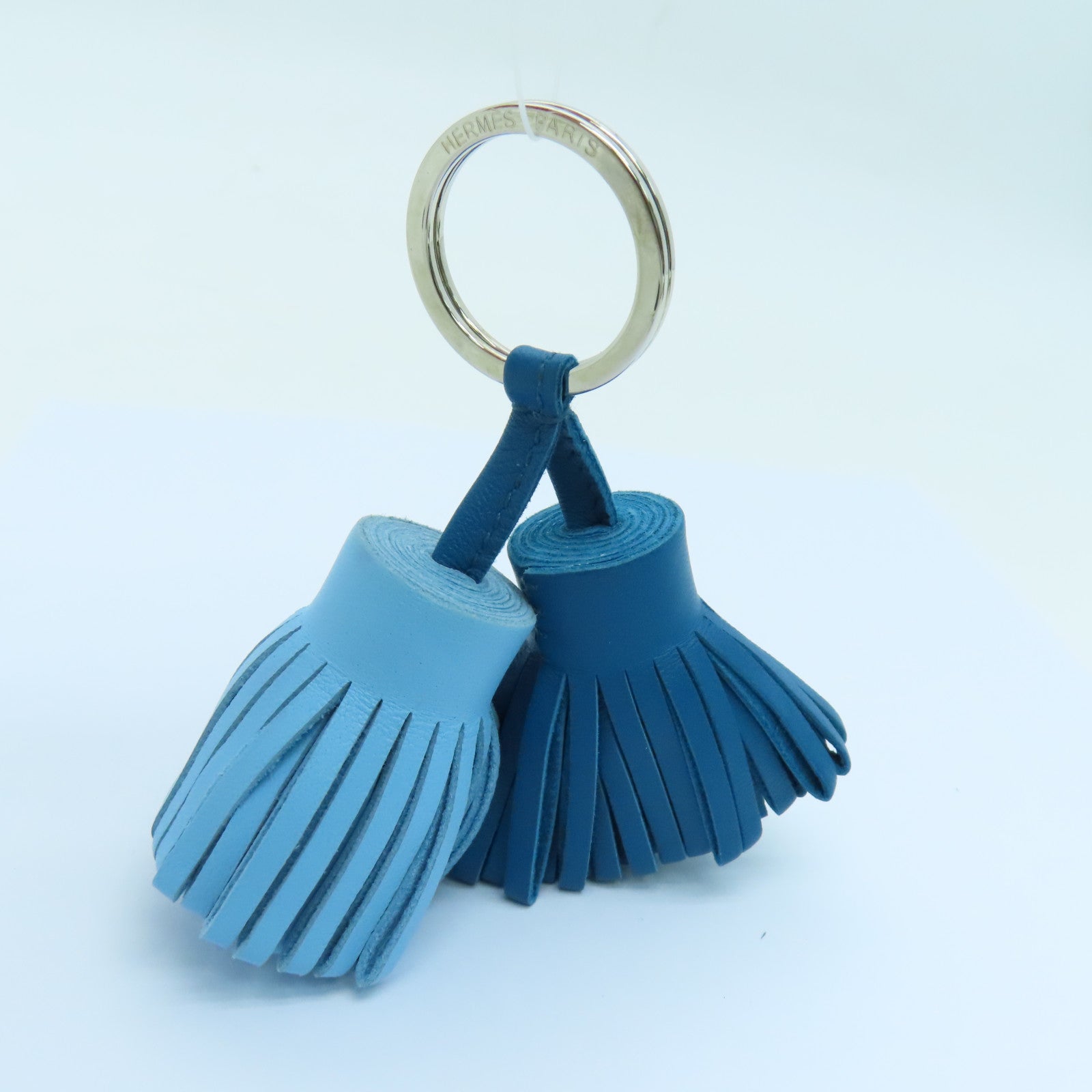 HERMES Swift皮革Double Carmen挂饰海蓝绿/蒂芬尼蓝