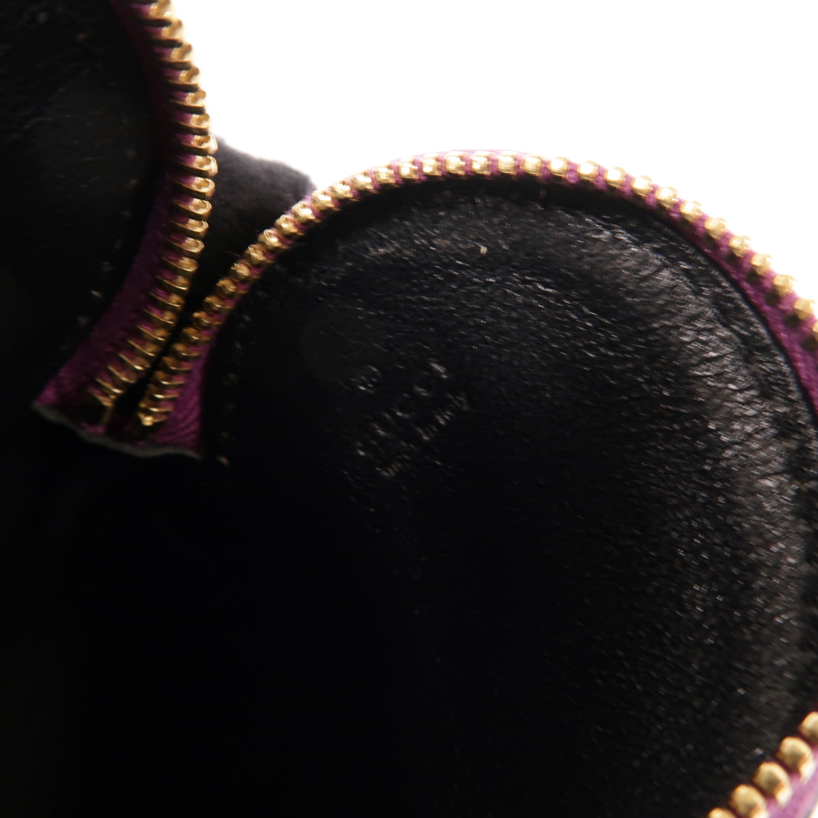 GUCCI 牛皮皮革Heart shaped coin purse金扣零錢包紫色