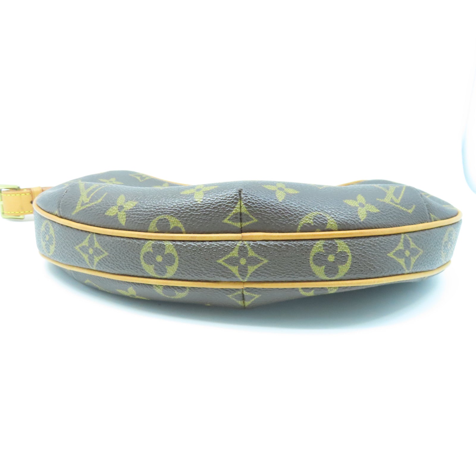 LOUIS VUITTON Monogram Croissant PM Hand Bag金扣手挽袋啡色