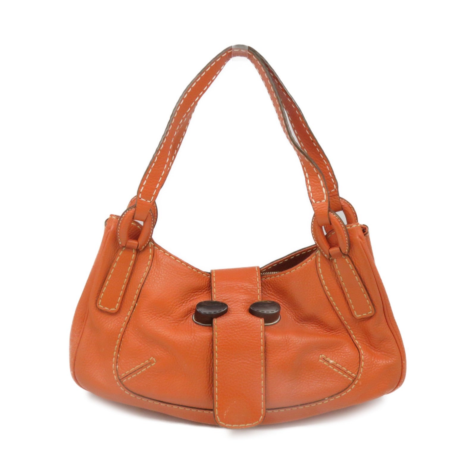 TOD’S 【激減優惠】牛皮皮革Shoulder Bag肩背袋橙色