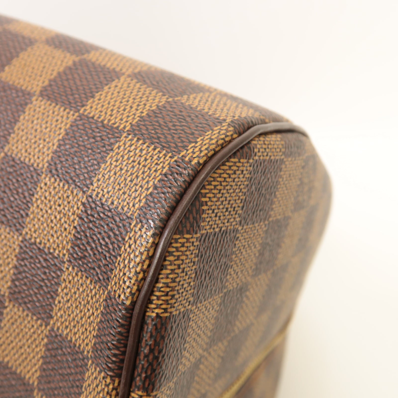 LOUIS VUITTON Damier Ribera MM金扣手挽袋啡色