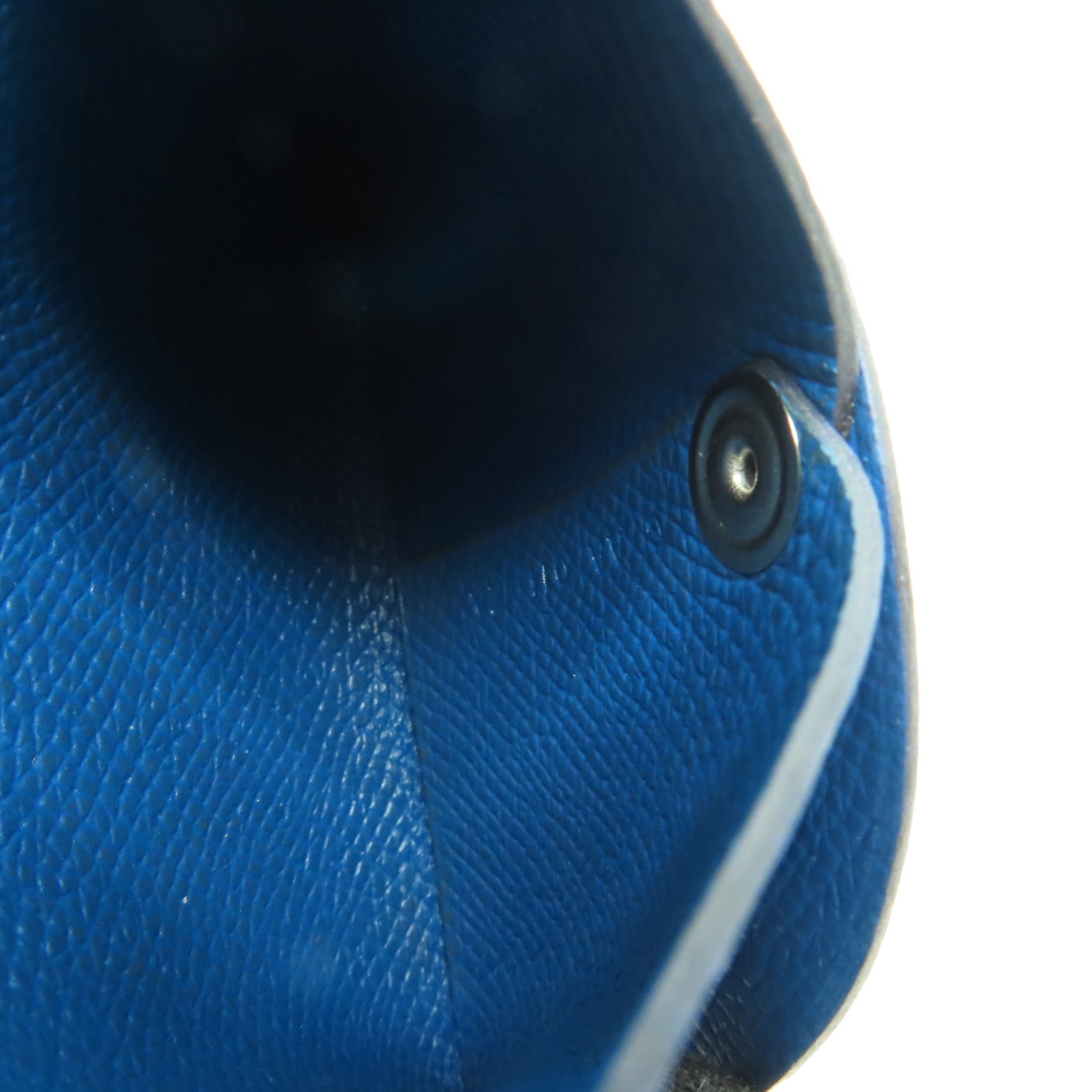 HERMES Epsom皮革Bastia Coins Case零錢包Bleu Agate深藍瑪瑙色