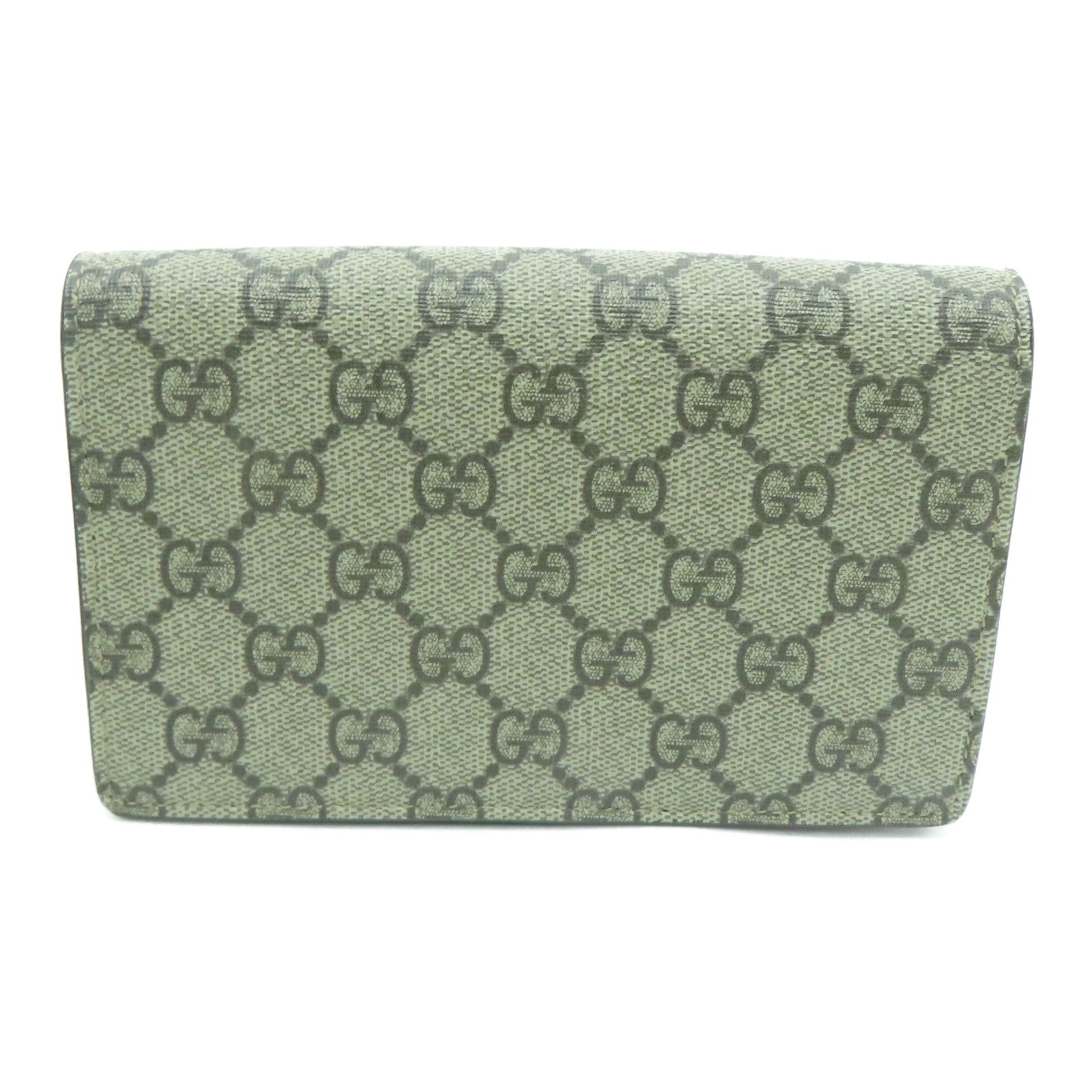 GUCCI 帆布Wallet On Chain金扣鏈帶肩背袋啡色