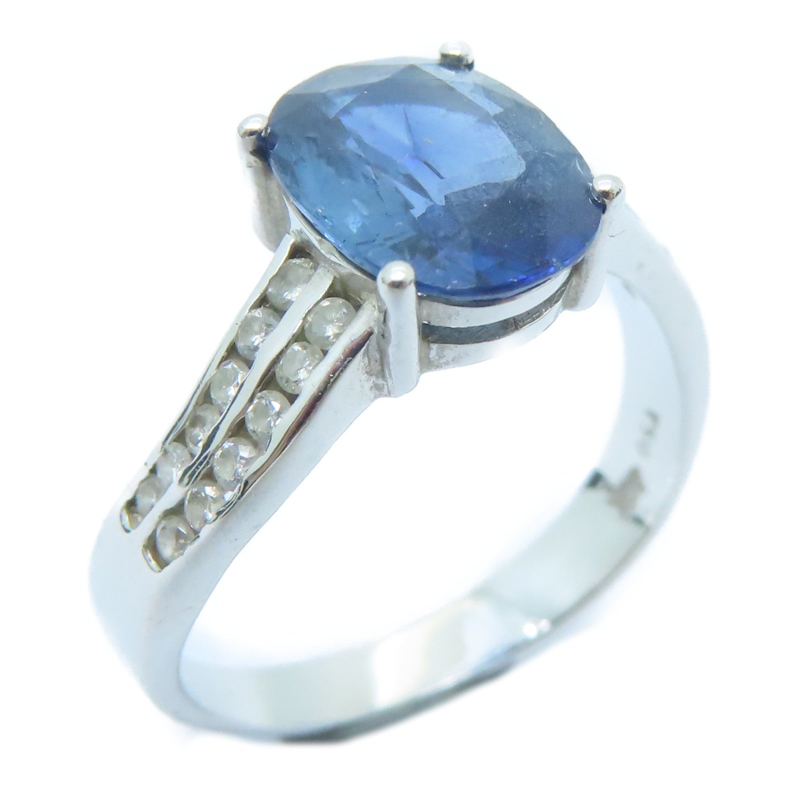 JEWELRY [Sharp Discount] 18K White Gold Sapphire Sapphire Ring US#6