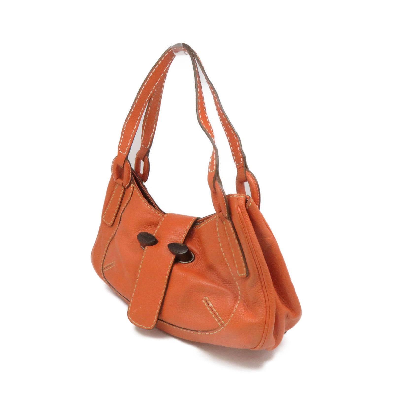 TOD’S 【激減優惠】牛皮皮革Shoulder Bag肩背袋橙色