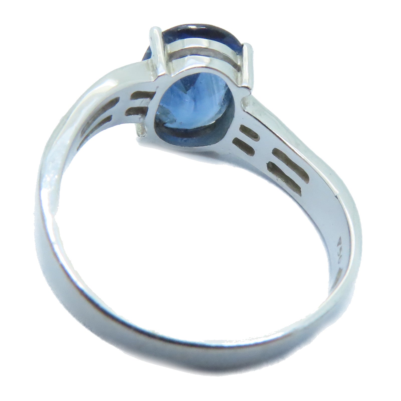 JEWELRY [Sharp Discount] 18K White Gold Sapphire Sapphire Ring US#6