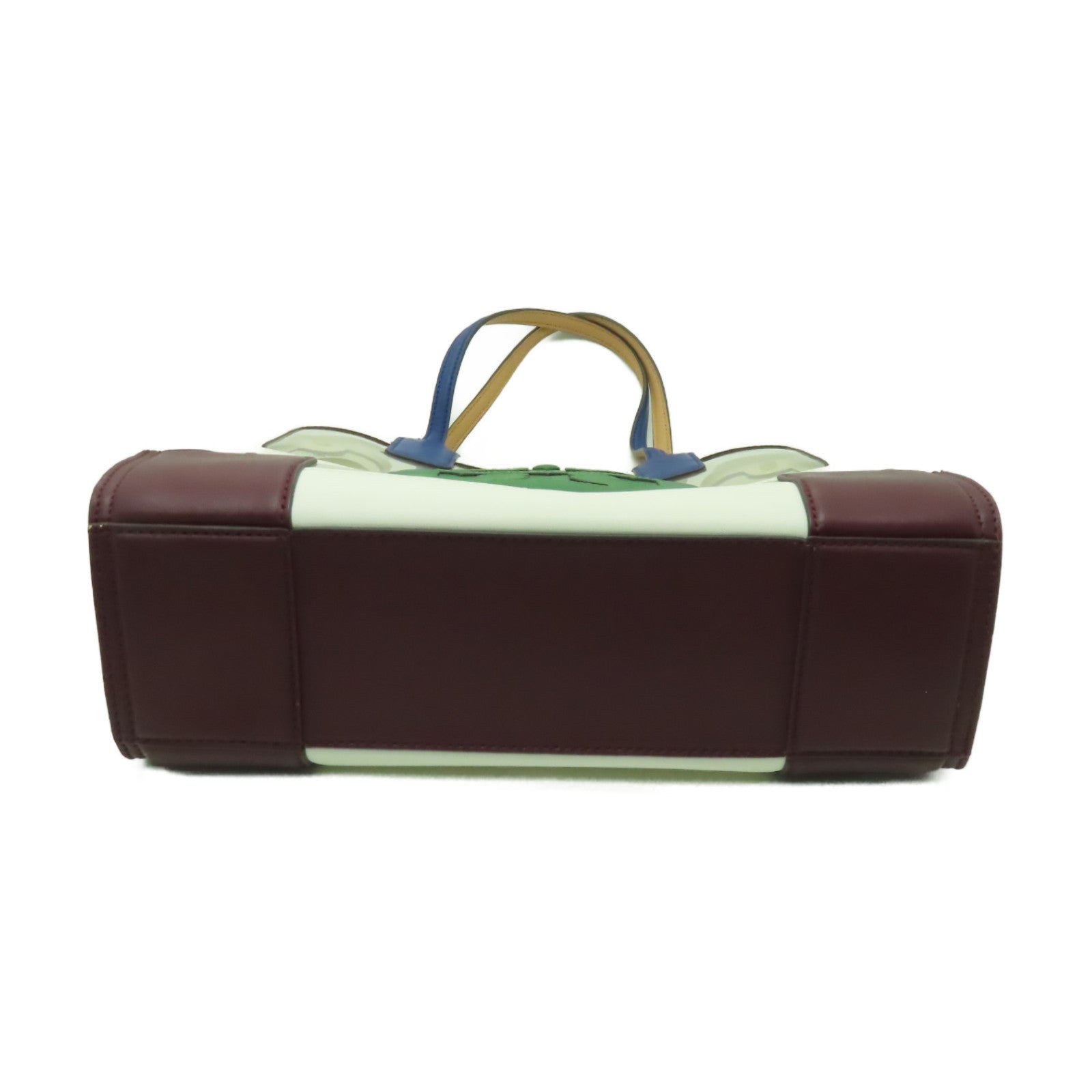 Tory Burch PVC/牛皮皮革Handbag金扣手挽袋白色/綠色/藍色