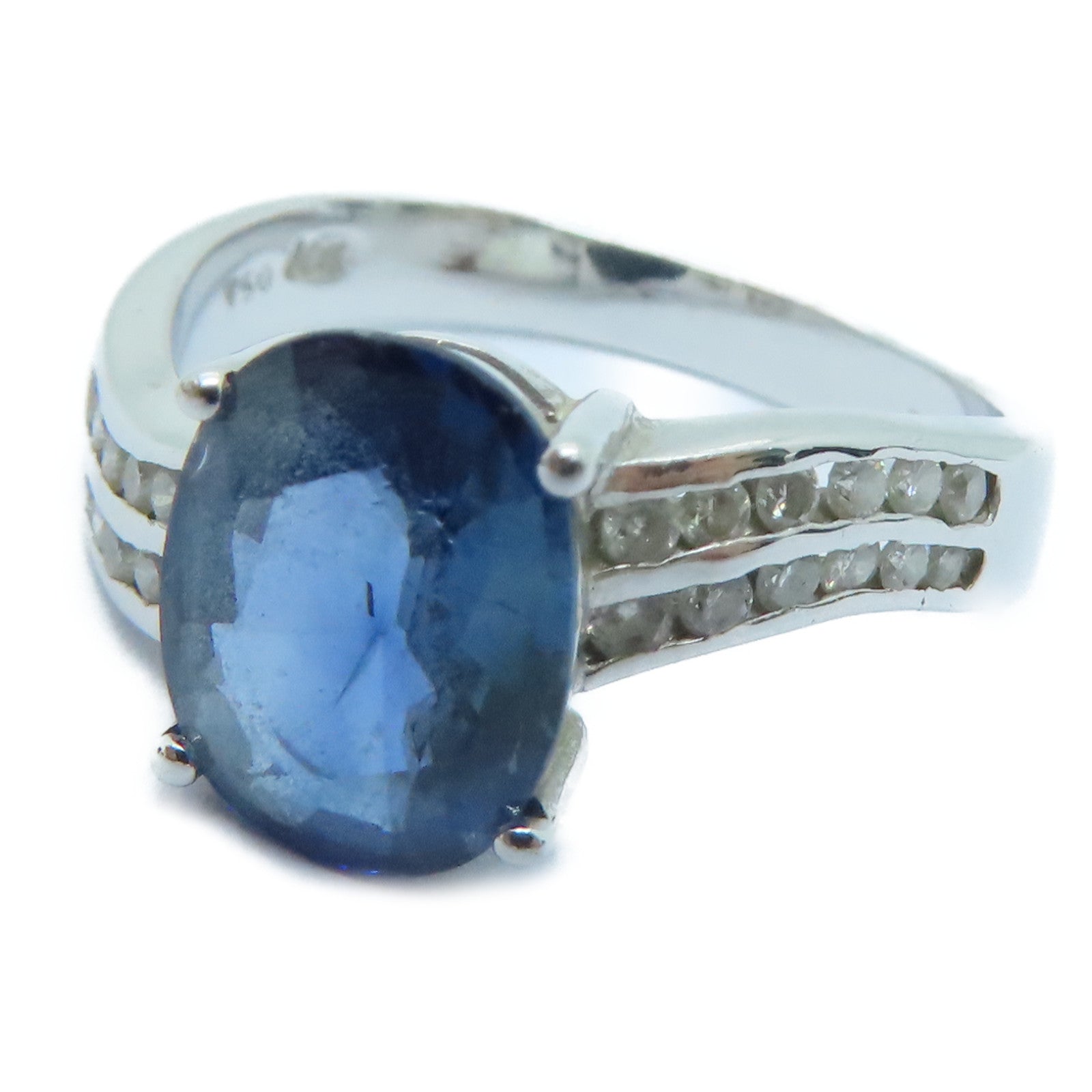 JEWELRY [Sharp Discount] 18K White Gold Sapphire Sapphire Ring US#6