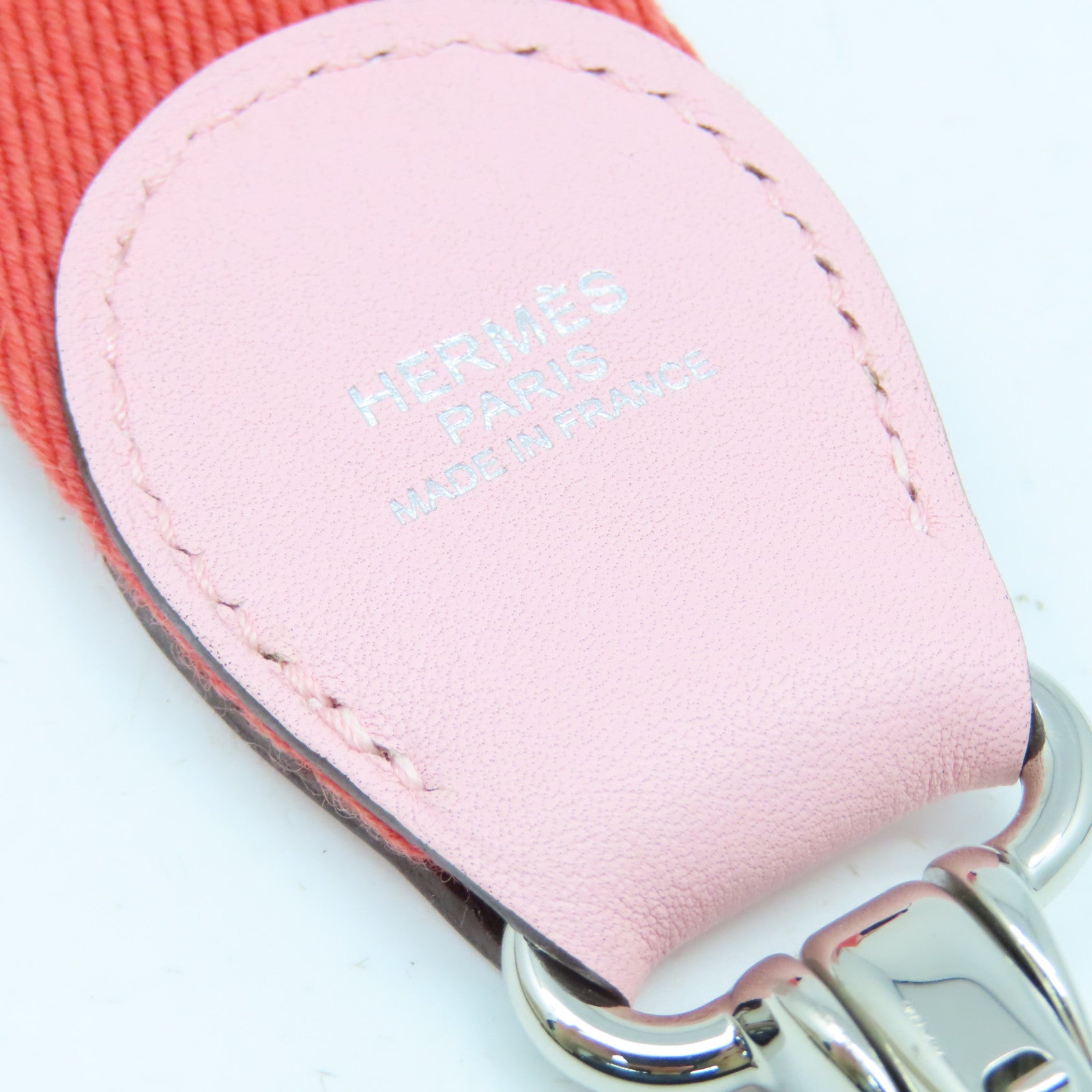 HERMES Swift皮革Mini Berline銀扣肩背袋櫻花粉