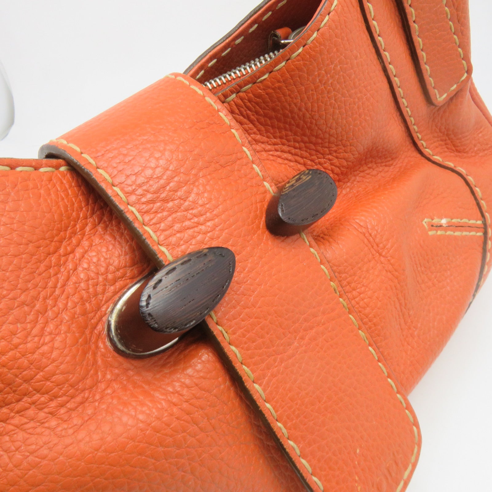 TOD’S 【激減優惠】牛皮皮革Shoulder Bag肩背袋橙色