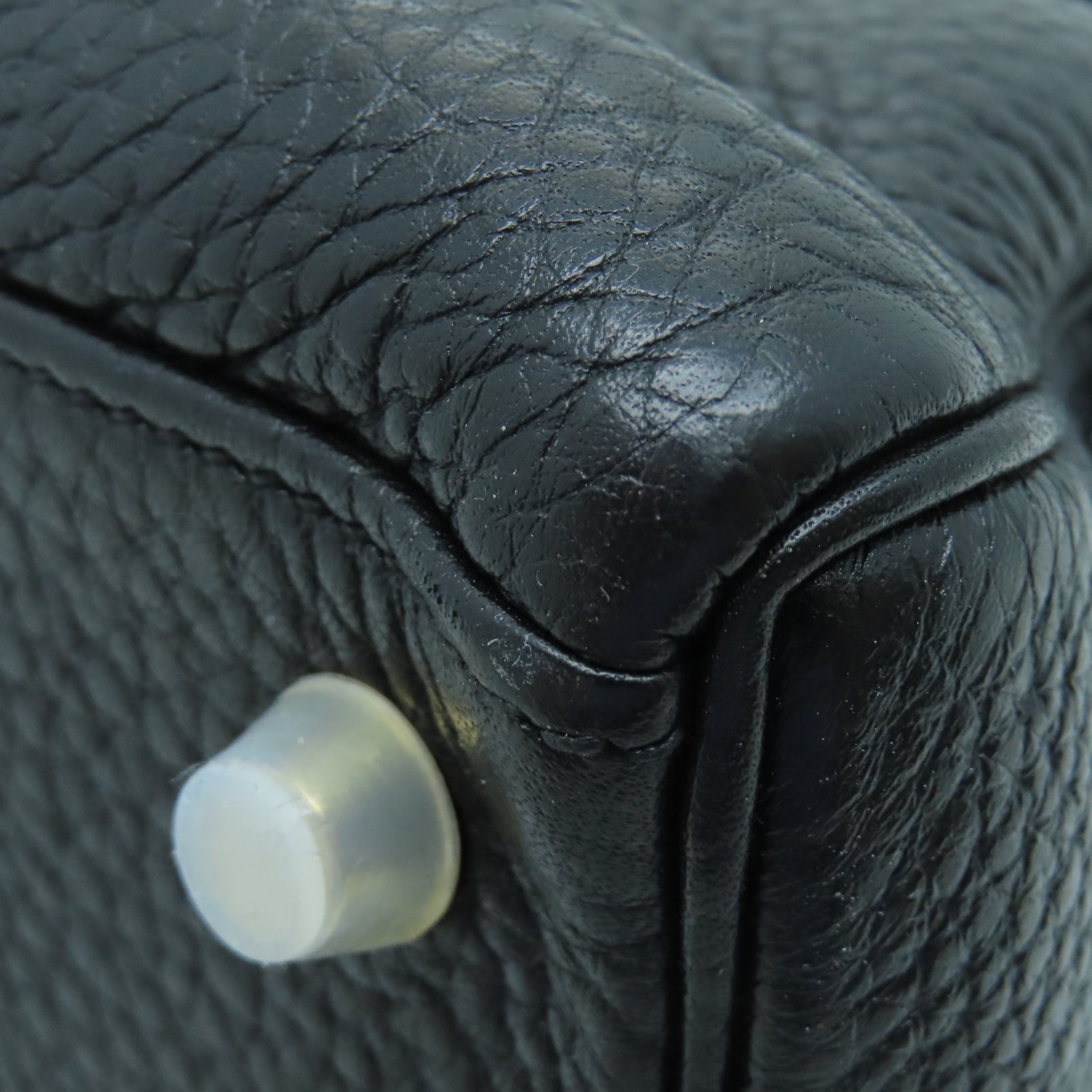 HERMES 【激減優惠】Clemence皮革Kelly 28金扣手挽肩背兩用袋黑色