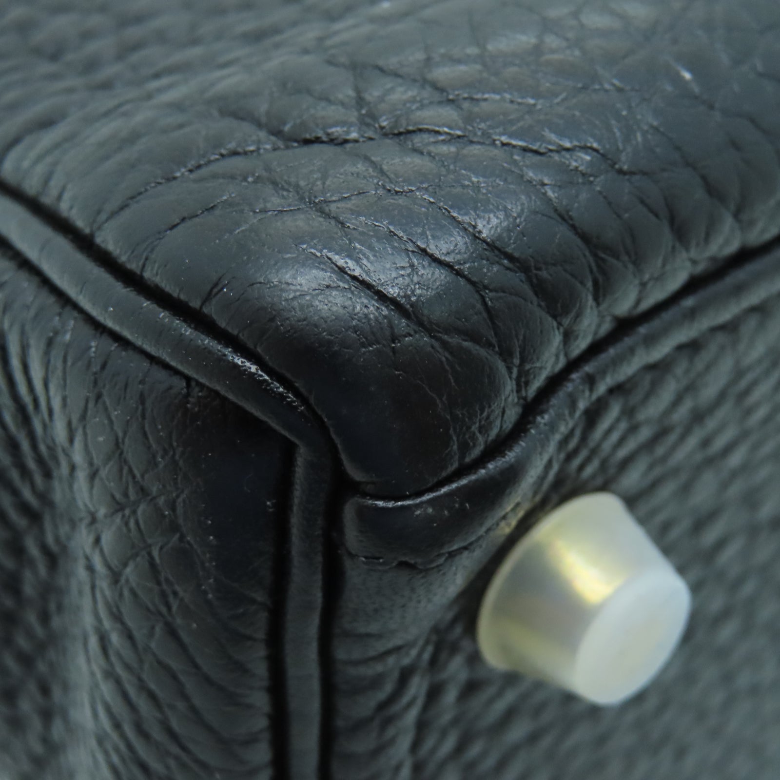 HERMES 【激減優惠】Clemence皮革Kelly 28金扣手挽肩背兩用袋黑色