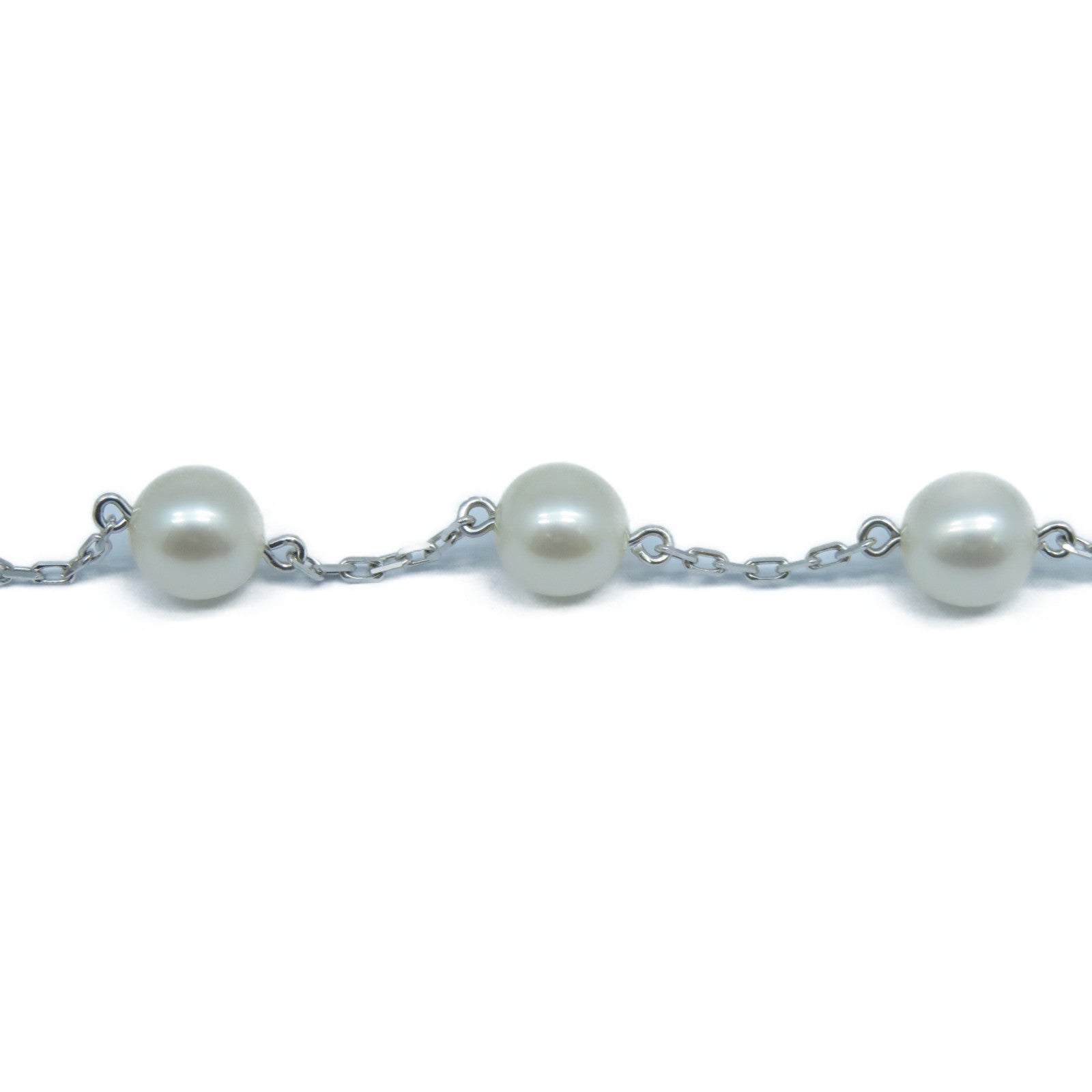 JEWELRY 18K白金Pearl Necklace珍珠項鍊銀色/白色