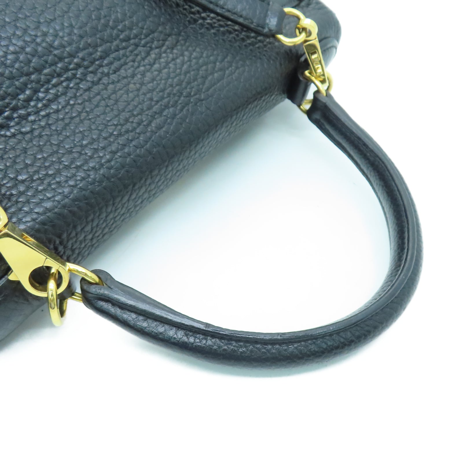 HERMES 【激減優惠】Clemence皮革Kelly 28金扣手挽肩背兩用袋黑色