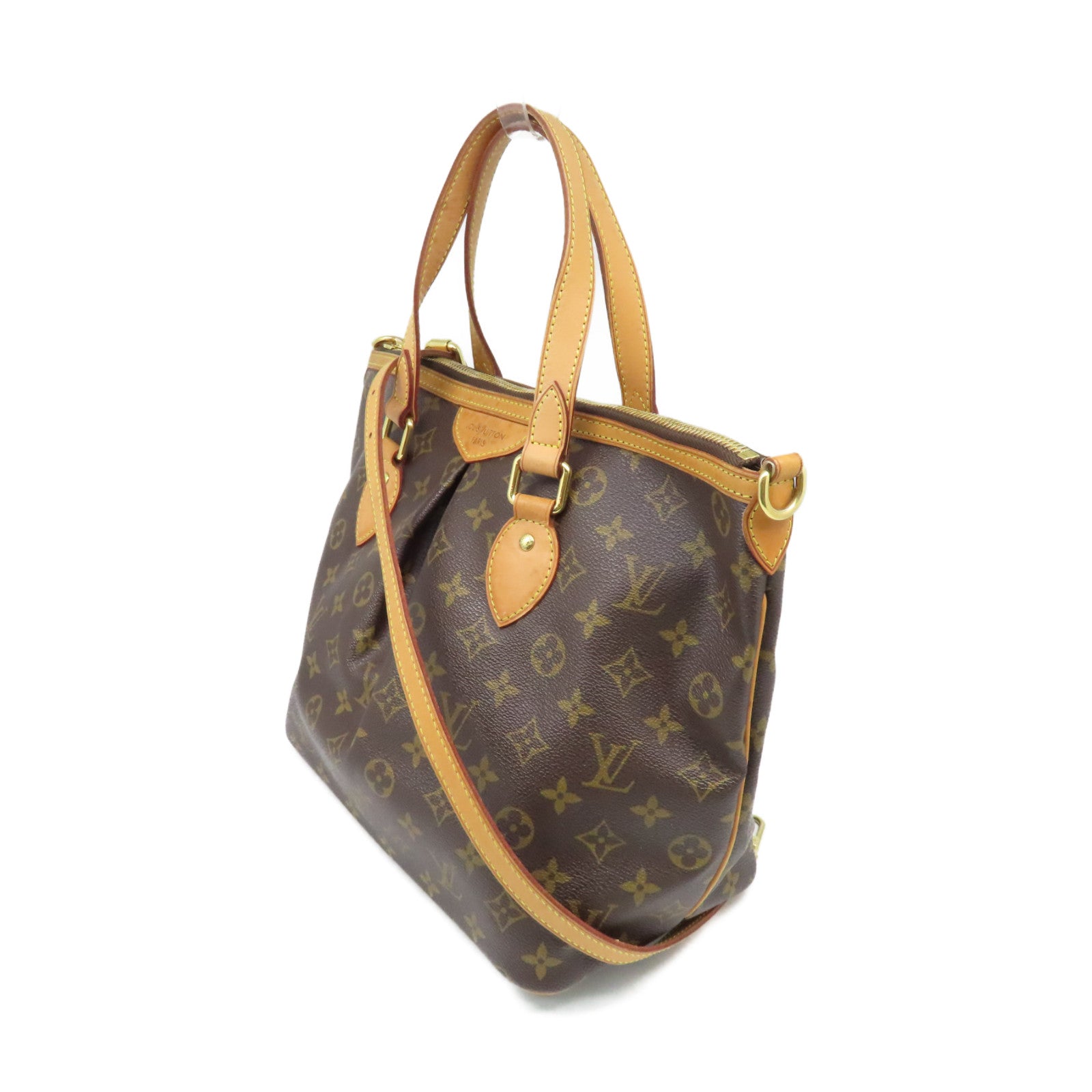 LOUIS VUITTON Monogram Palermo PM金扣手挽肩背兩用袋啡色