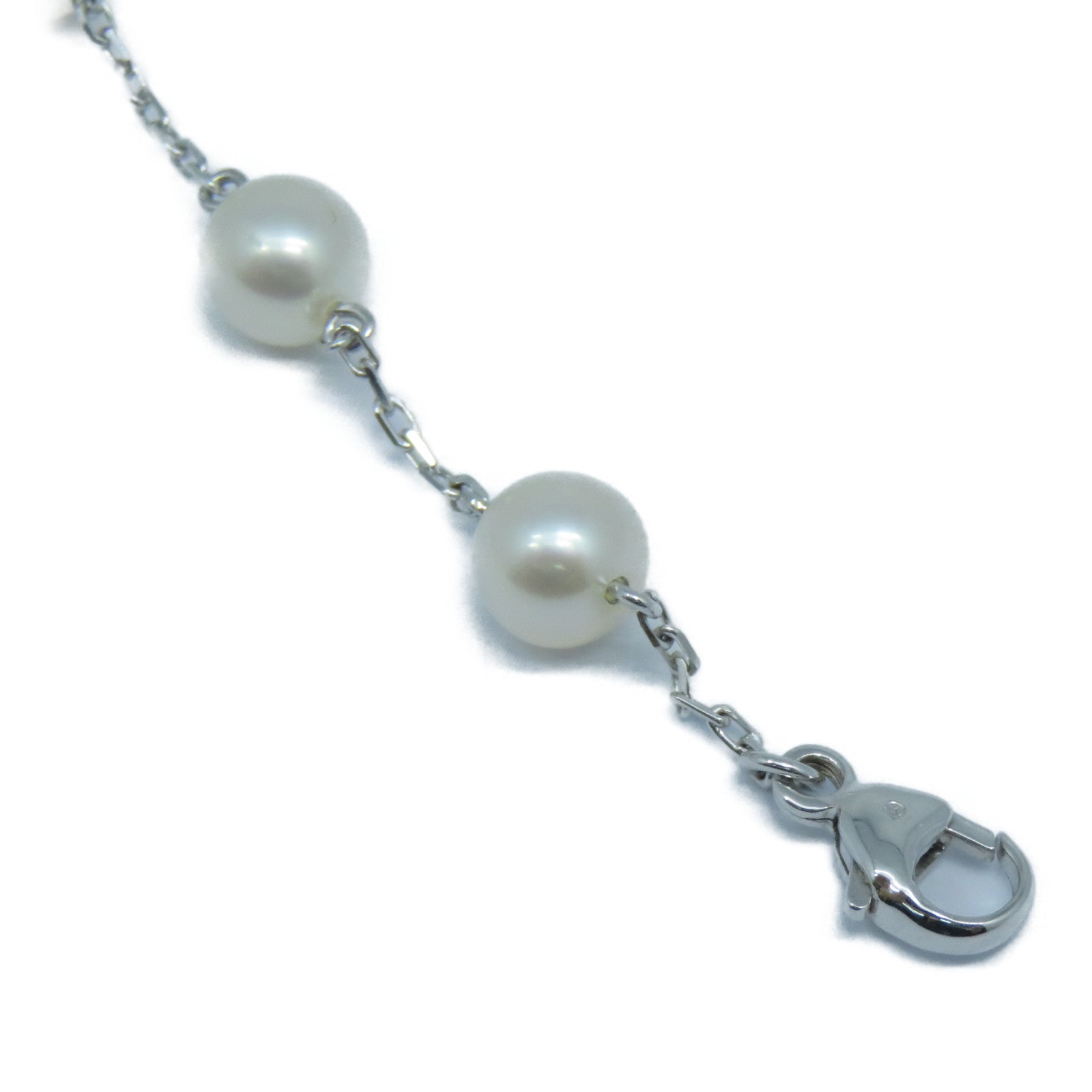 JEWELRY 18K白金Pearl Necklace珍珠項鍊銀色/白色
