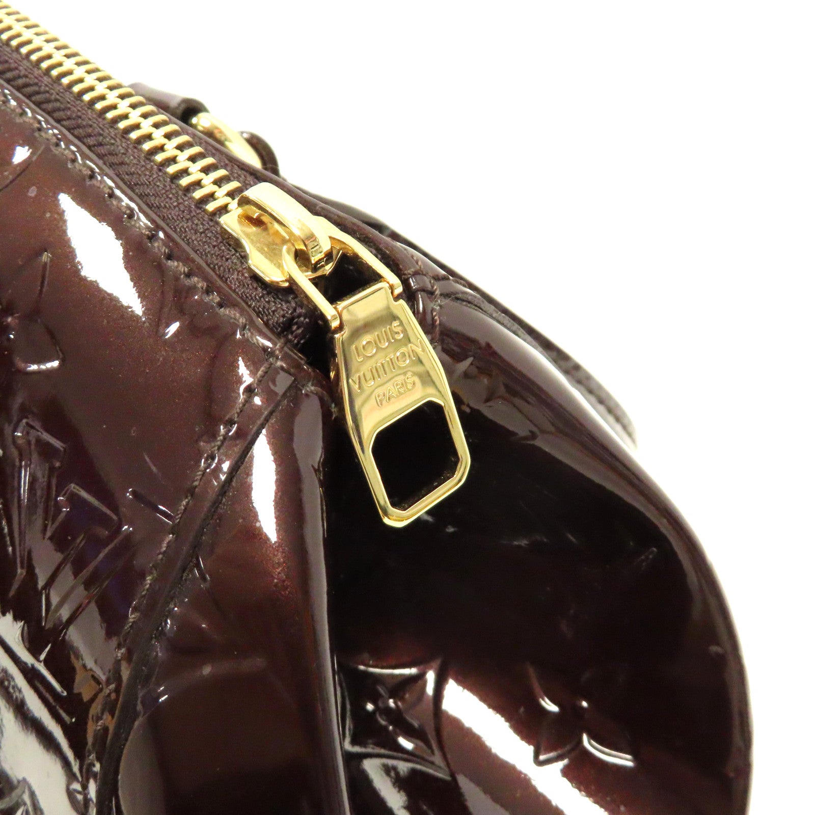 LOUIS VUITTON Monogram Vernis Sherwood PM金扣肩背袋紅色