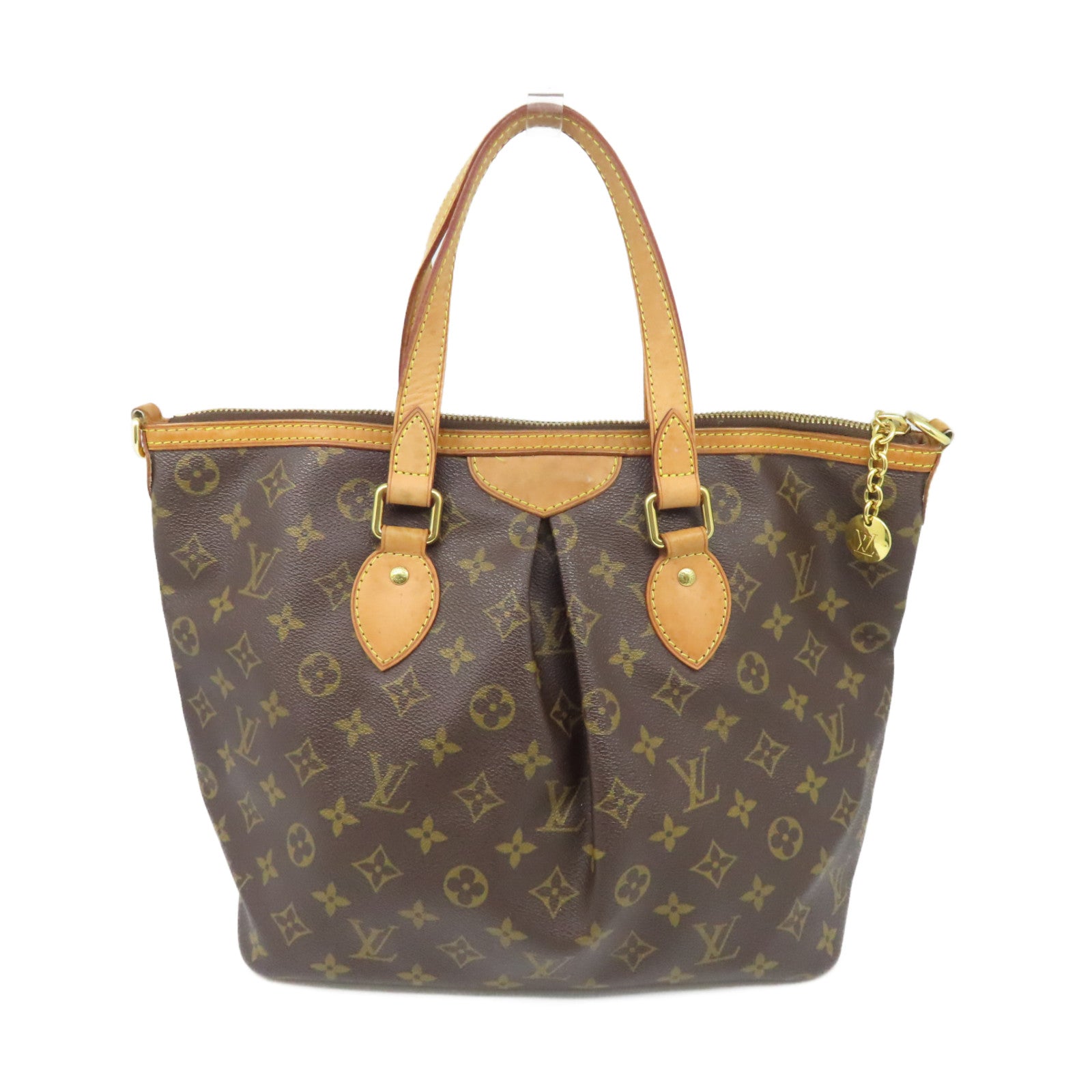 LOUIS VUITTON Monogram Palermo PM金扣手挽肩背兩用袋啡色