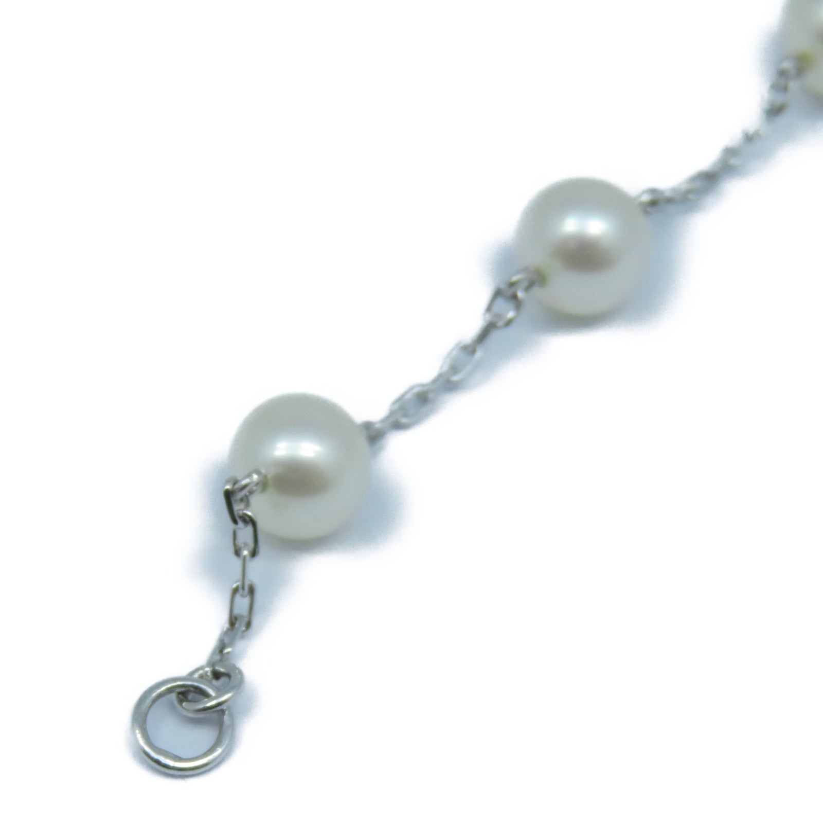 JEWELRY 18K白金Pearl Necklace珍珠項鍊銀色/白色