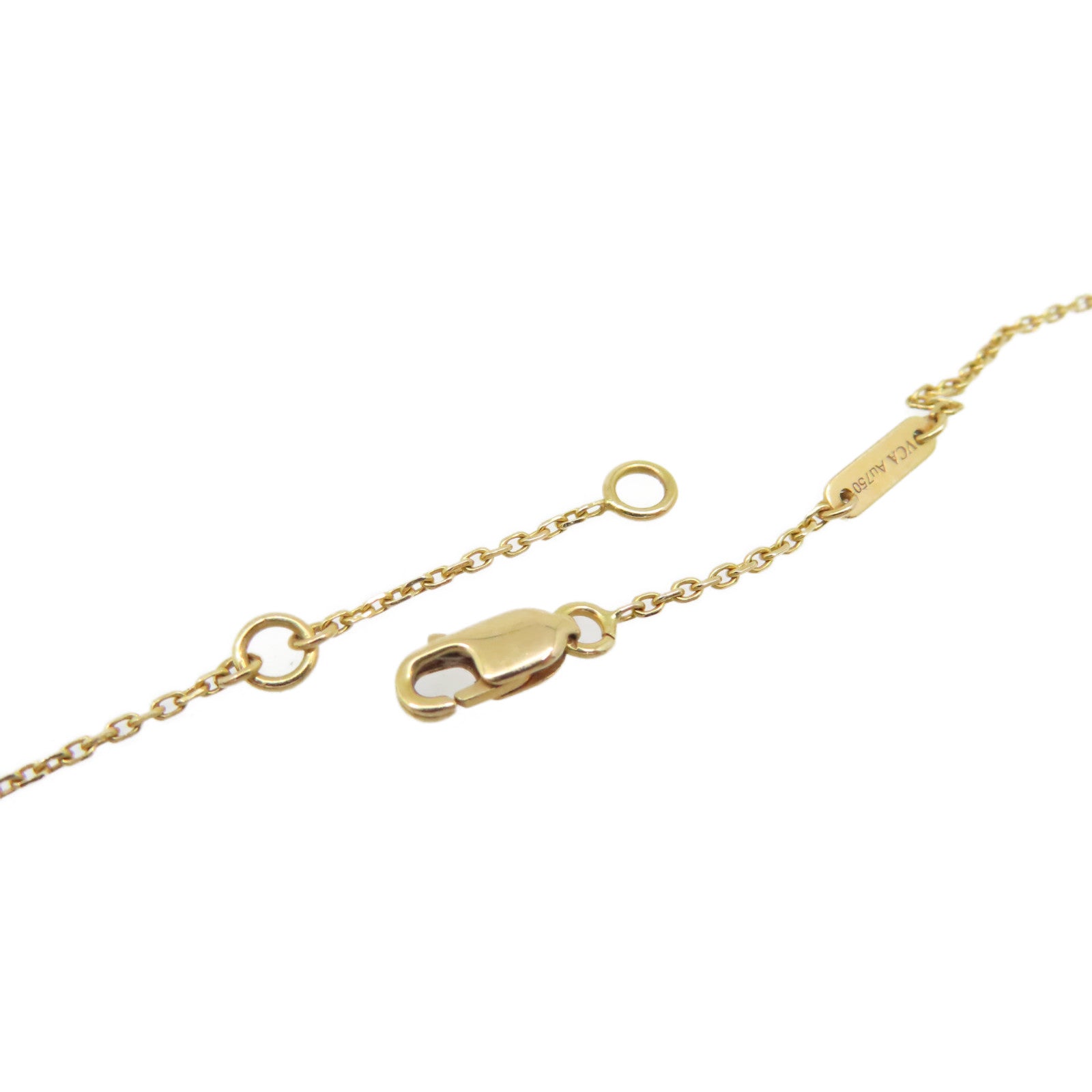 Van Cleef & Arpels 18K黃金/紅玉髓Sweet Alhambra Necklace項鏈紅色/金色