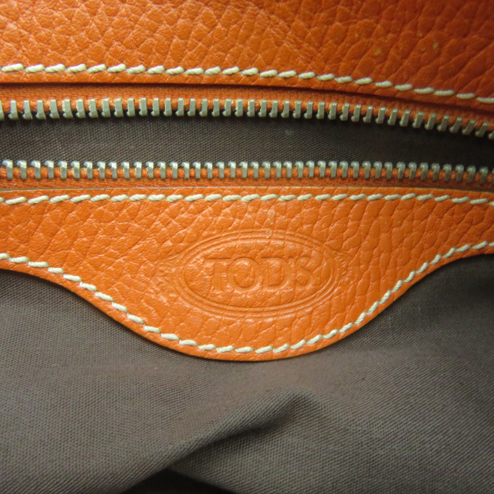 TOD’S 【激減優惠】牛皮皮革Shoulder Bag肩背袋橙色