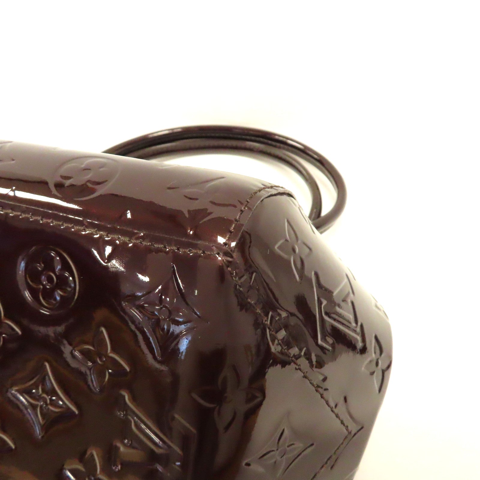 LOUIS VUITTON Monogram Vernis Sherwood PM金扣肩背袋紅色