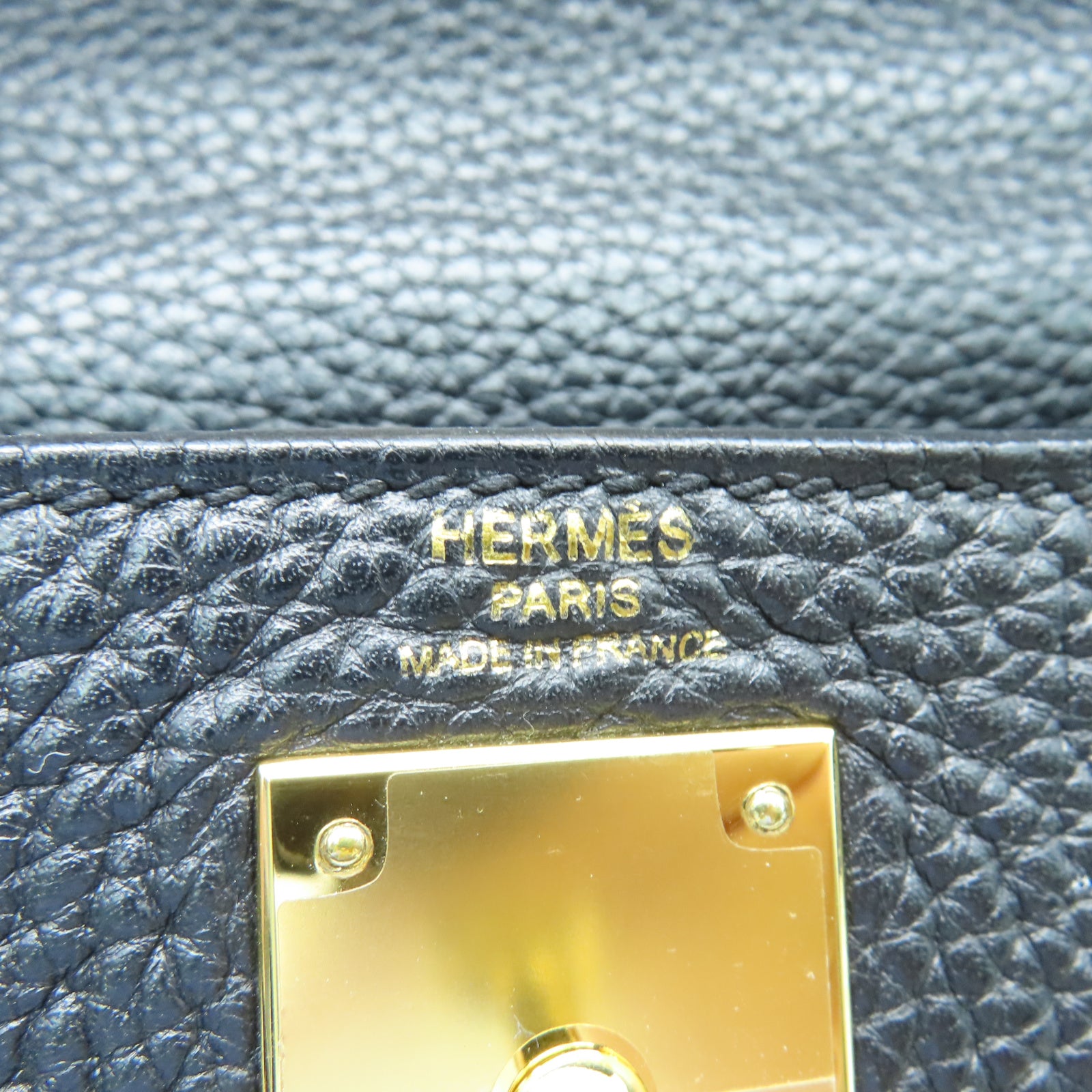 HERMES 【激減優惠】Clemence皮革Kelly 28金扣手挽肩背兩用袋黑色