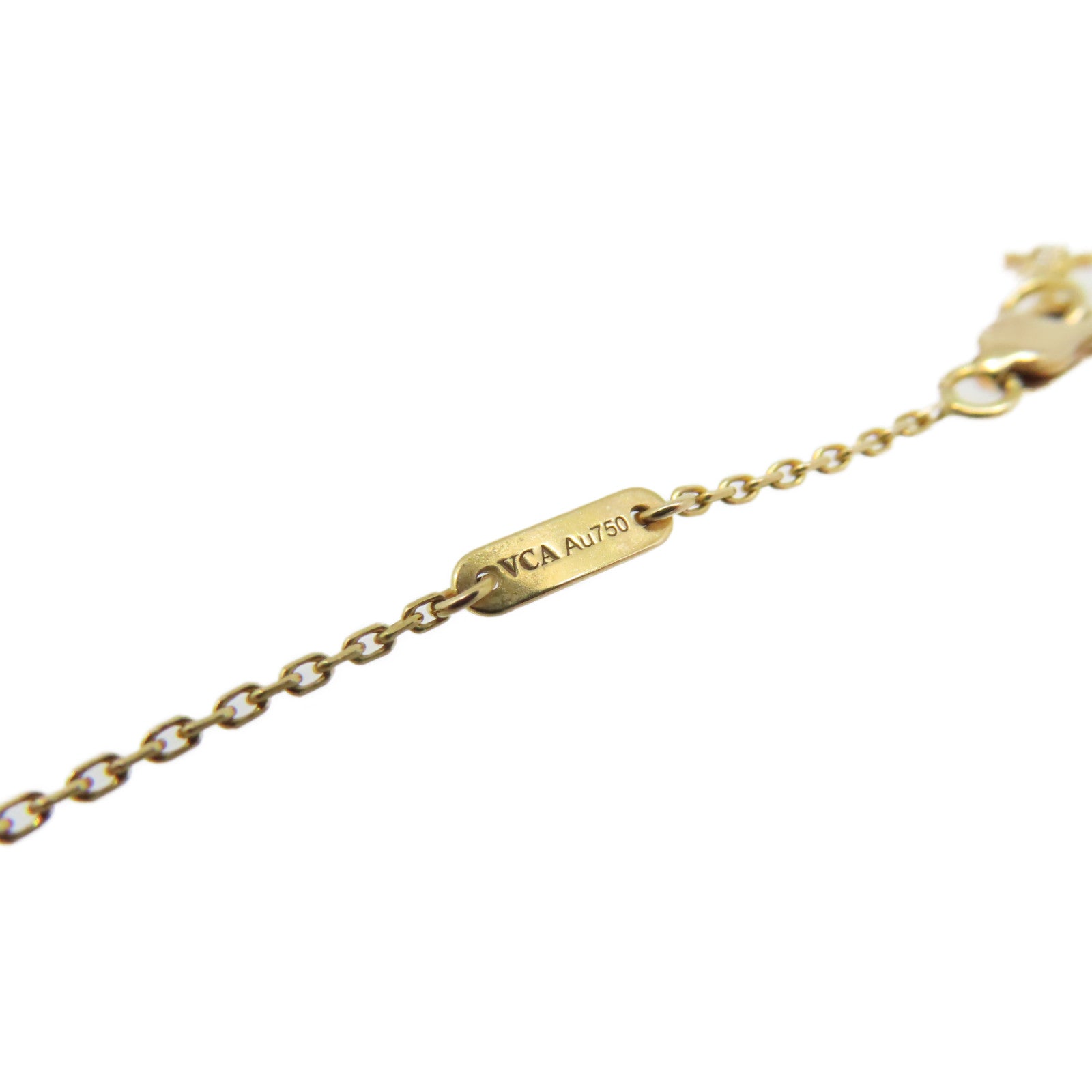 Van Cleef & Arpels 18K黃金/紅玉髓Sweet Alhambra Necklace項鏈紅色/金色