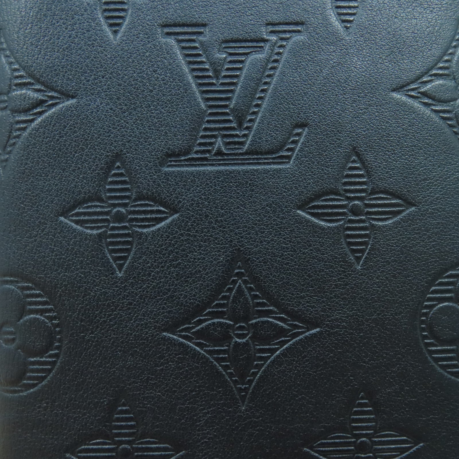 LOUIS VUITTON Monogram Brazza Long Wallet leather long wallet black