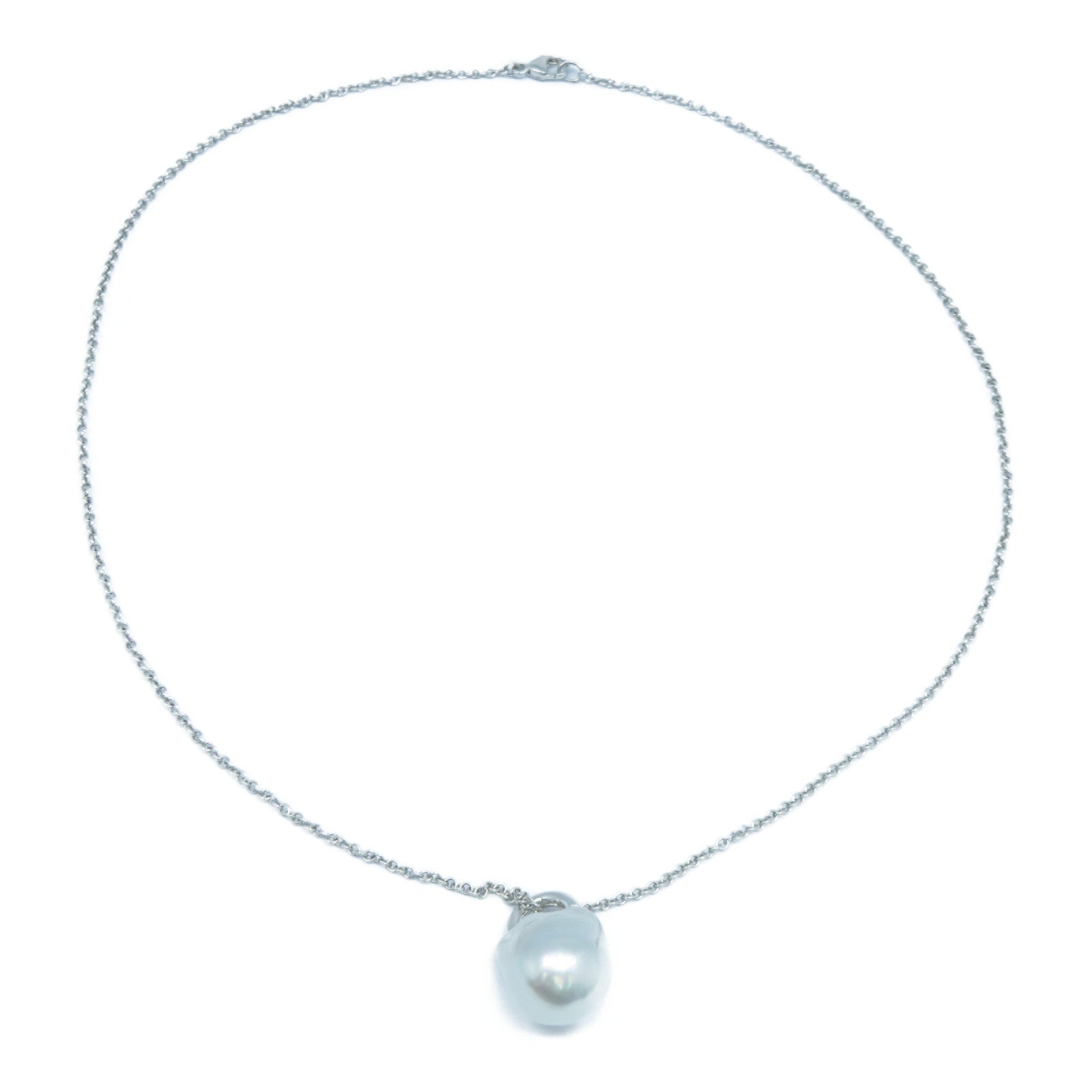 JEWELRY 18K白金Pearl Necklace珍珠項鍊銀色/白色