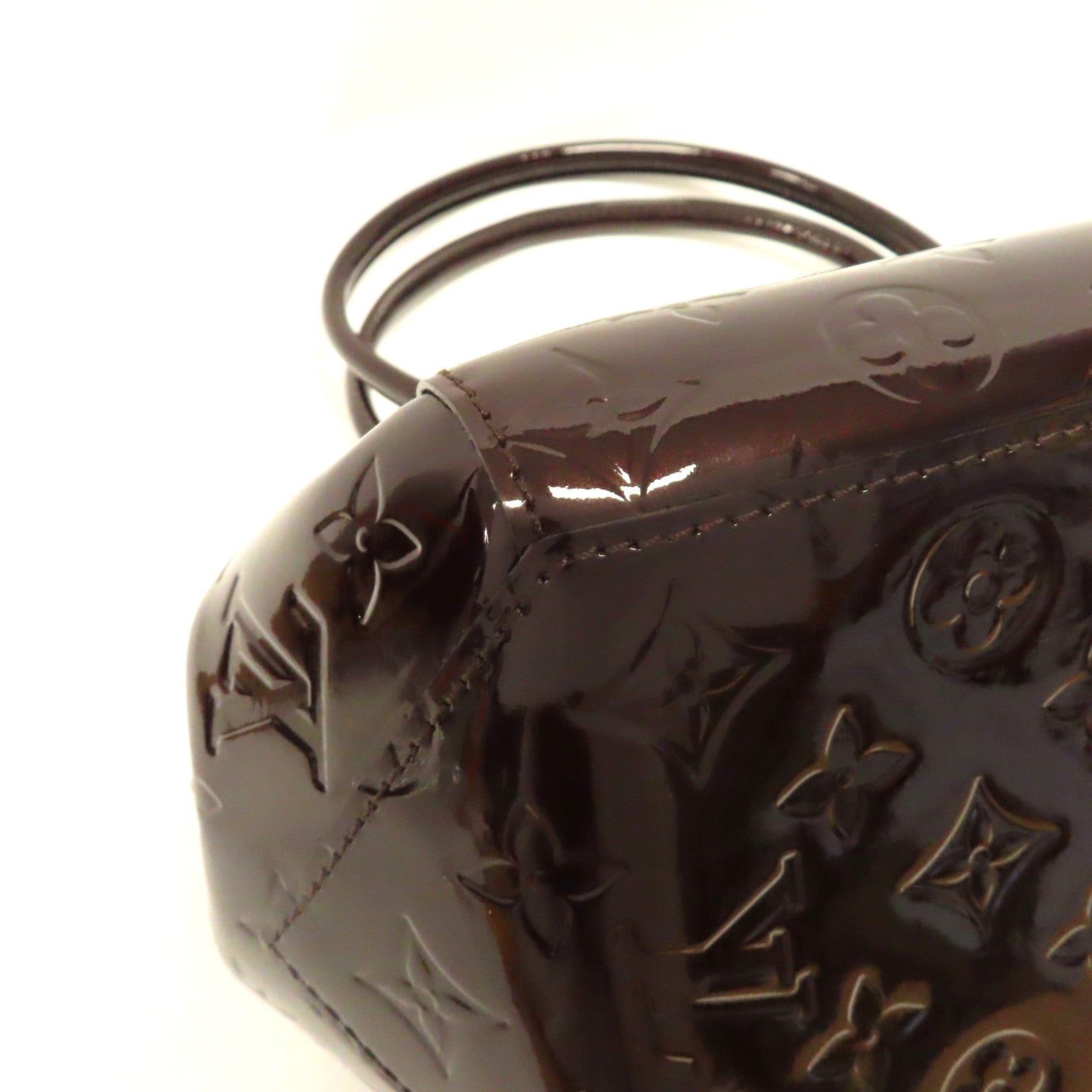 LOUIS VUITTON Monogram Vernis Sherwood PM金扣肩背袋紅色