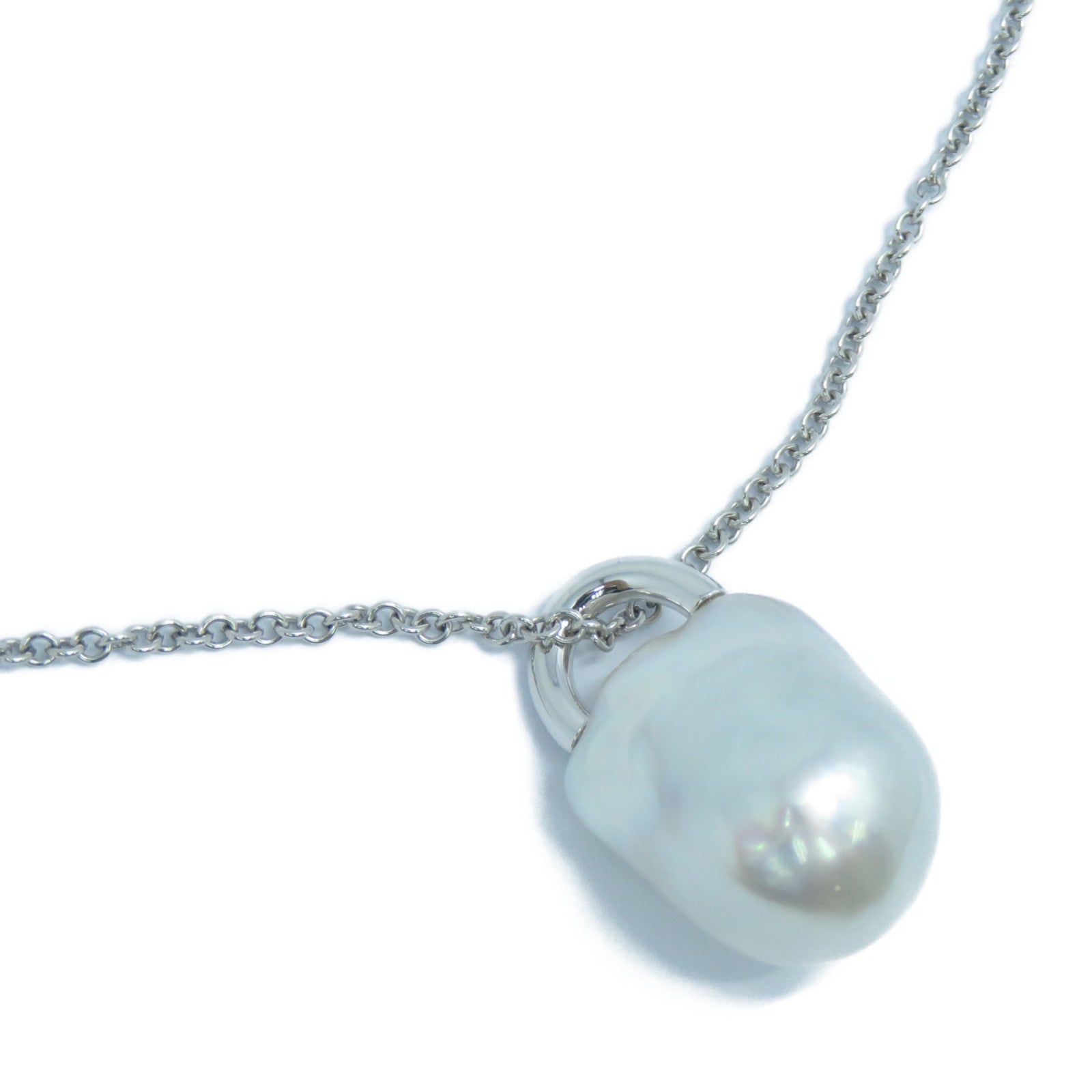 JEWELRY 18K白金Pearl Necklace珍珠項鍊銀色/白色