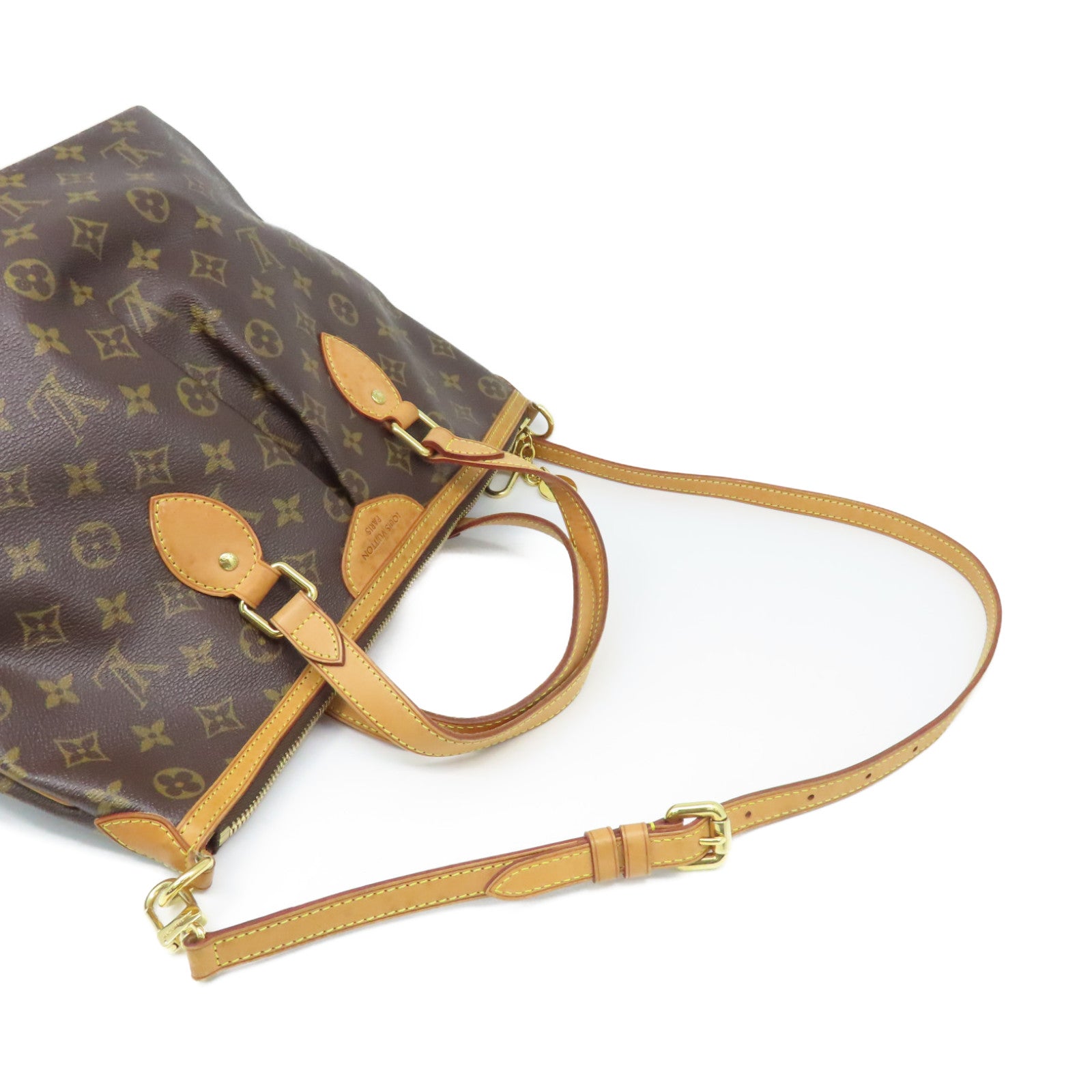 LOUIS VUITTON Monogram Palermo PM金扣手挽肩背兩用袋啡色