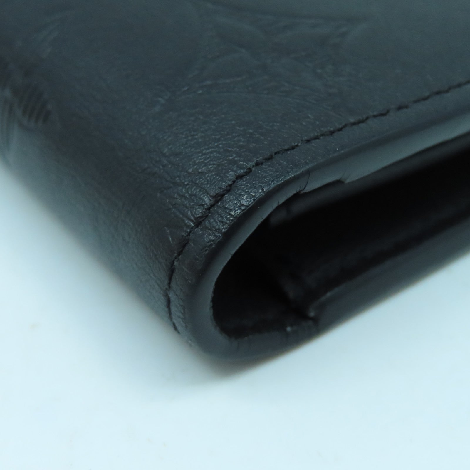 LOUIS VUITTON Monogram Brazza Long Wallet leather long wallet black