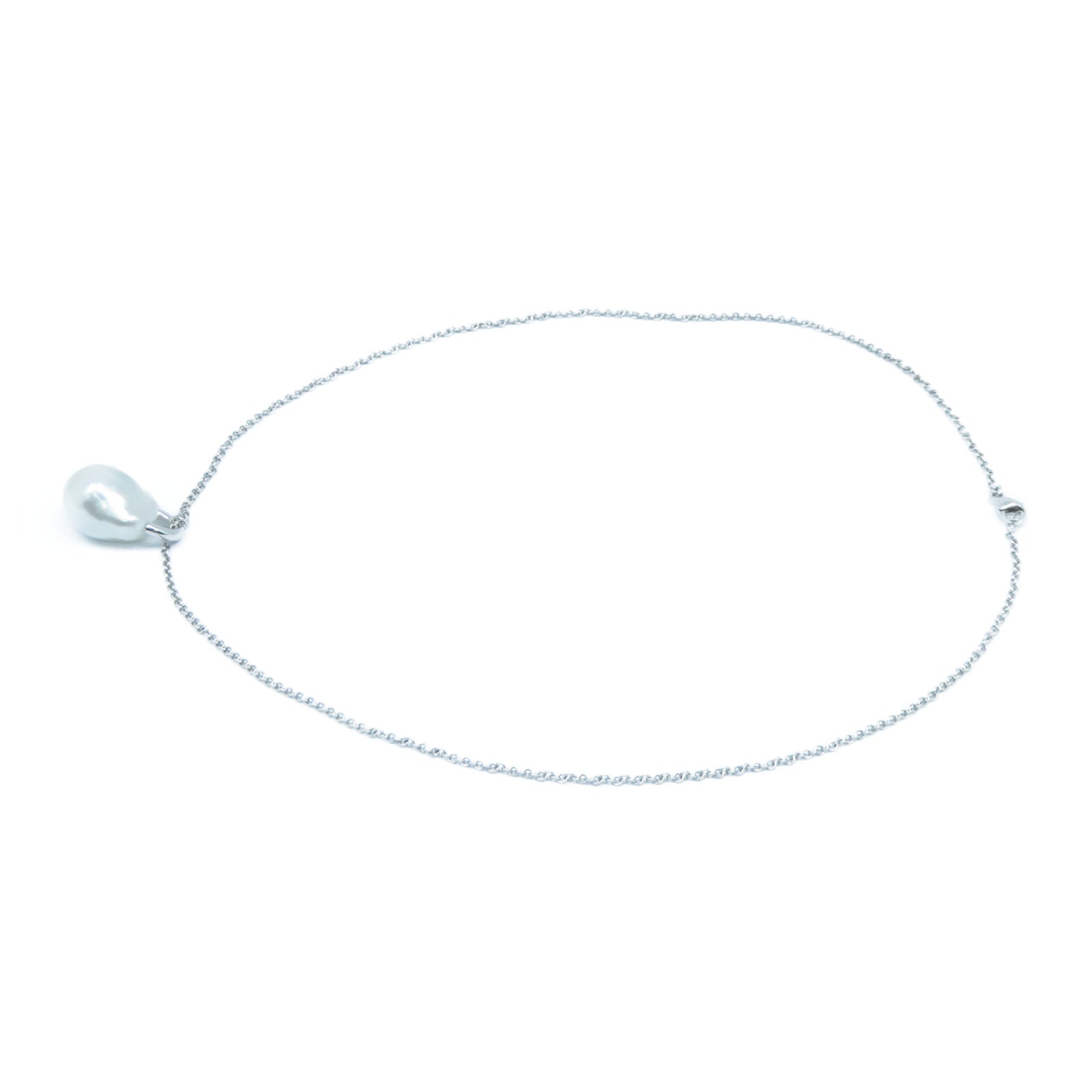 JEWELRY 18K白金Pearl Necklace珍珠項鍊銀色/白色