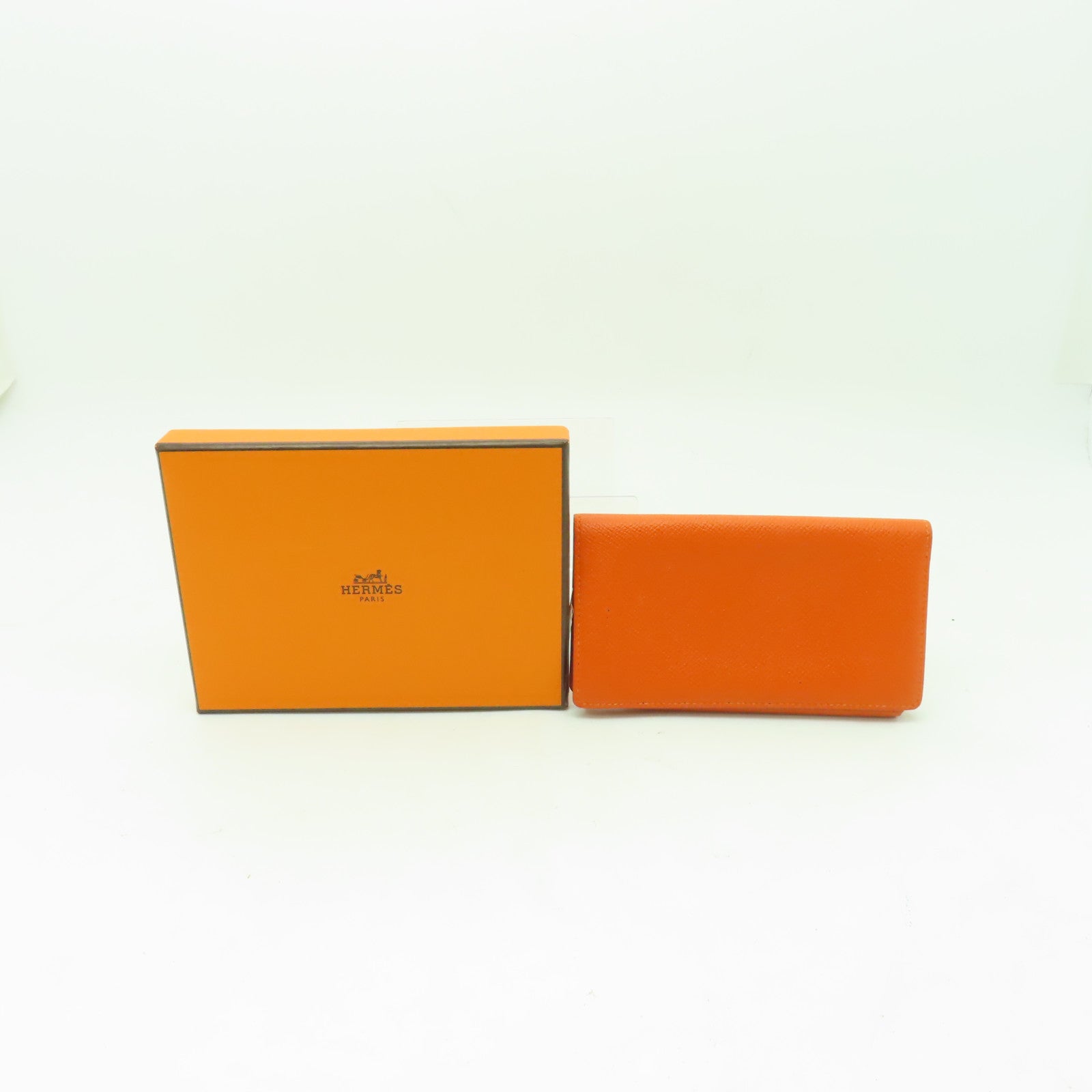 HERMES 【激減優惠】Epsom皮革Card Case卡片套/手拿包Orange/橙色