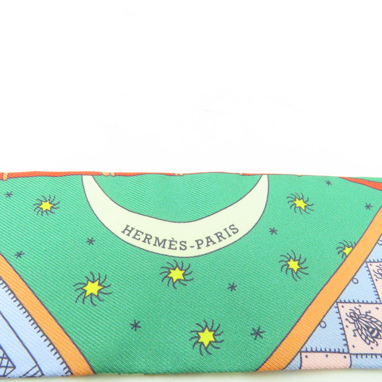 HERMES 【激減優惠】絲質Twilly絲巾藍色/彩色