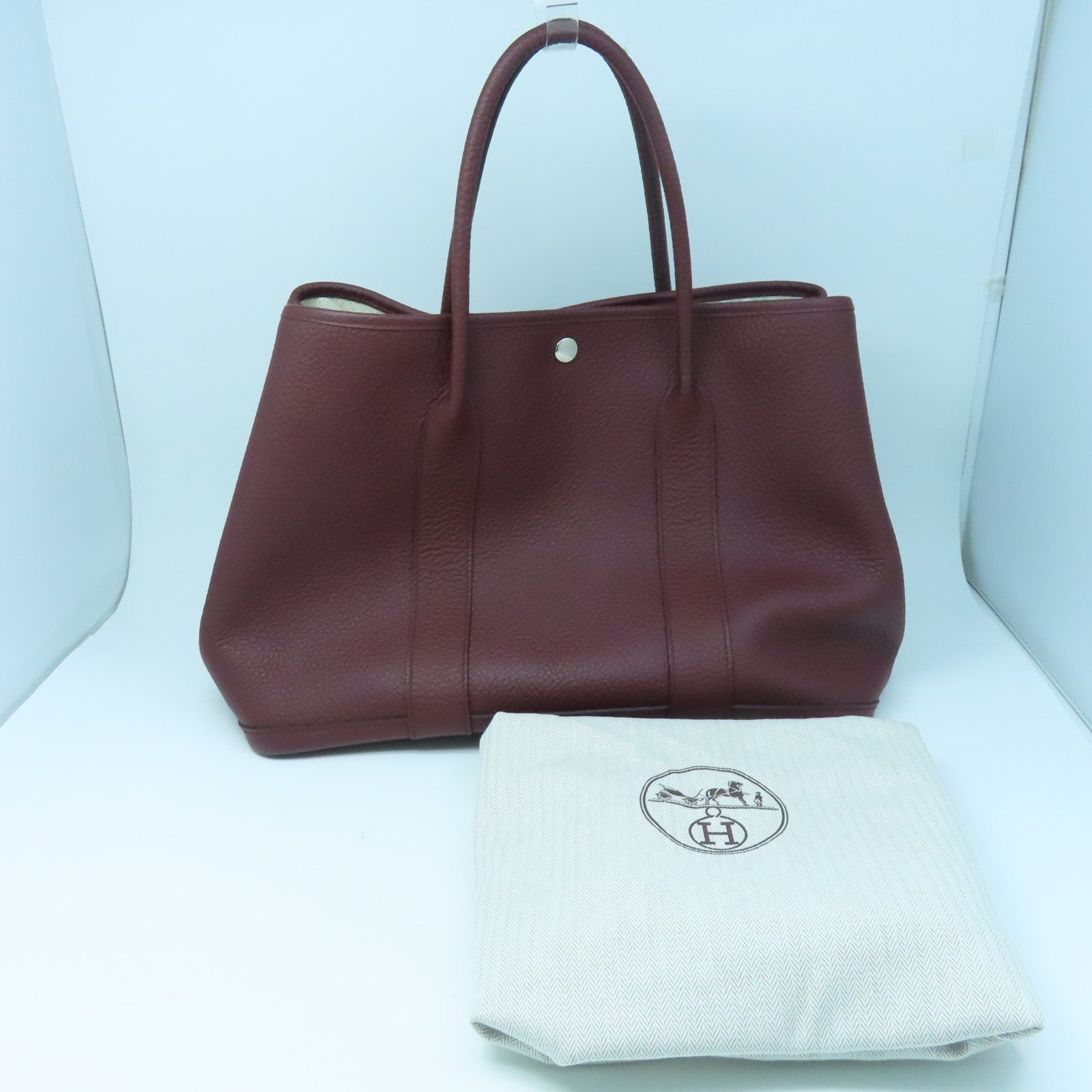 HERMES 【激減優惠】Negonda Garden Party PM Tote Bag銀扣手挽袋伯爾多
