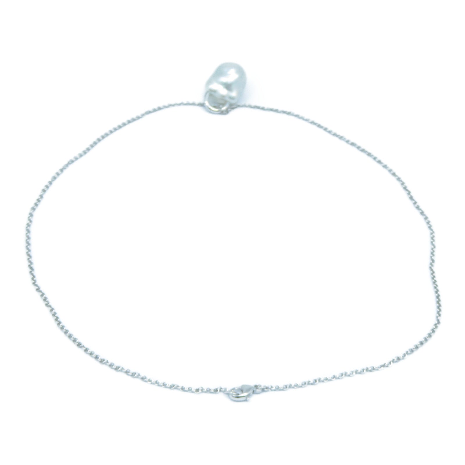 JEWELRY 18K白金Pearl Necklace珍珠項鍊銀色/白色
