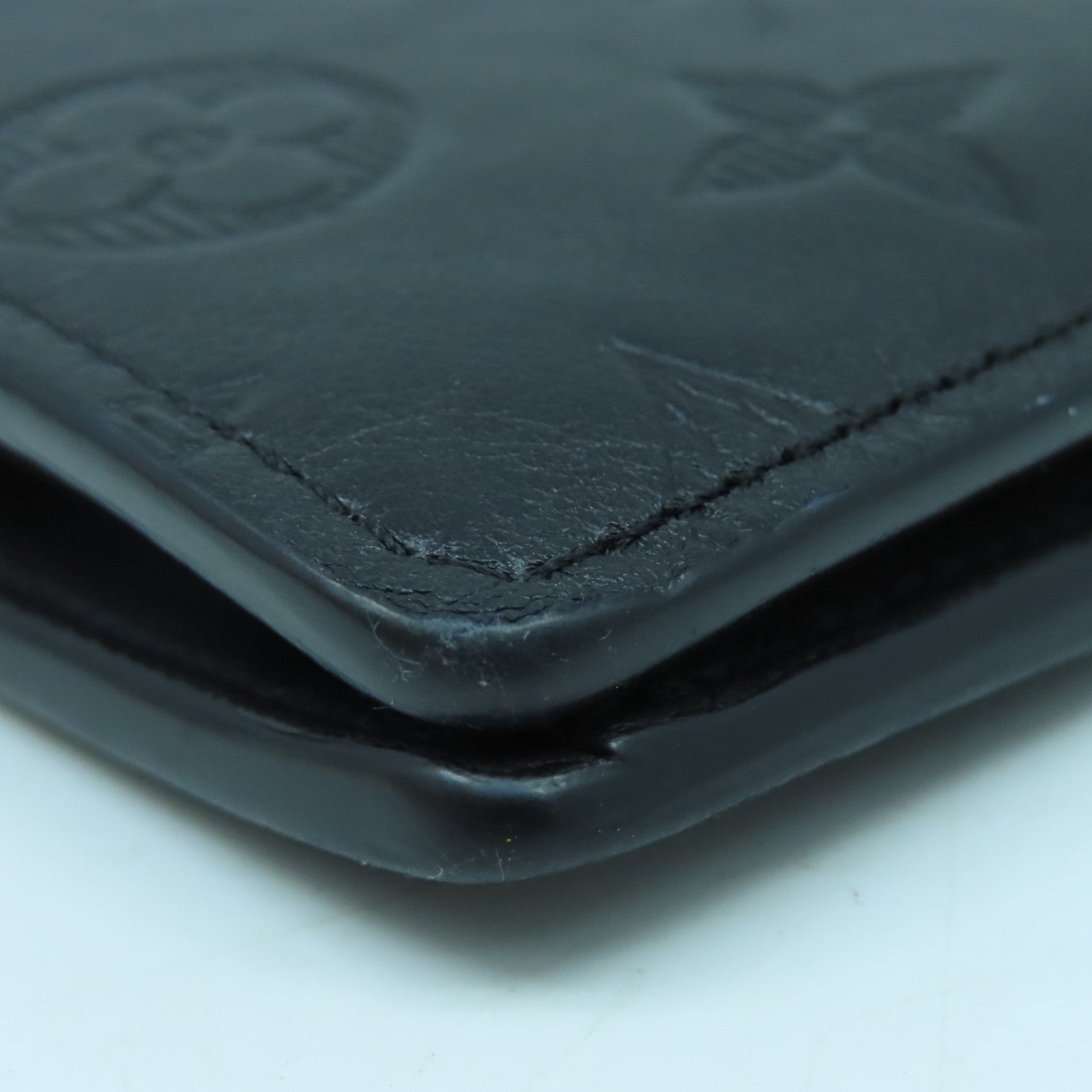 LOUIS VUITTON Monogram Brazza Long Wallet leather long wallet black