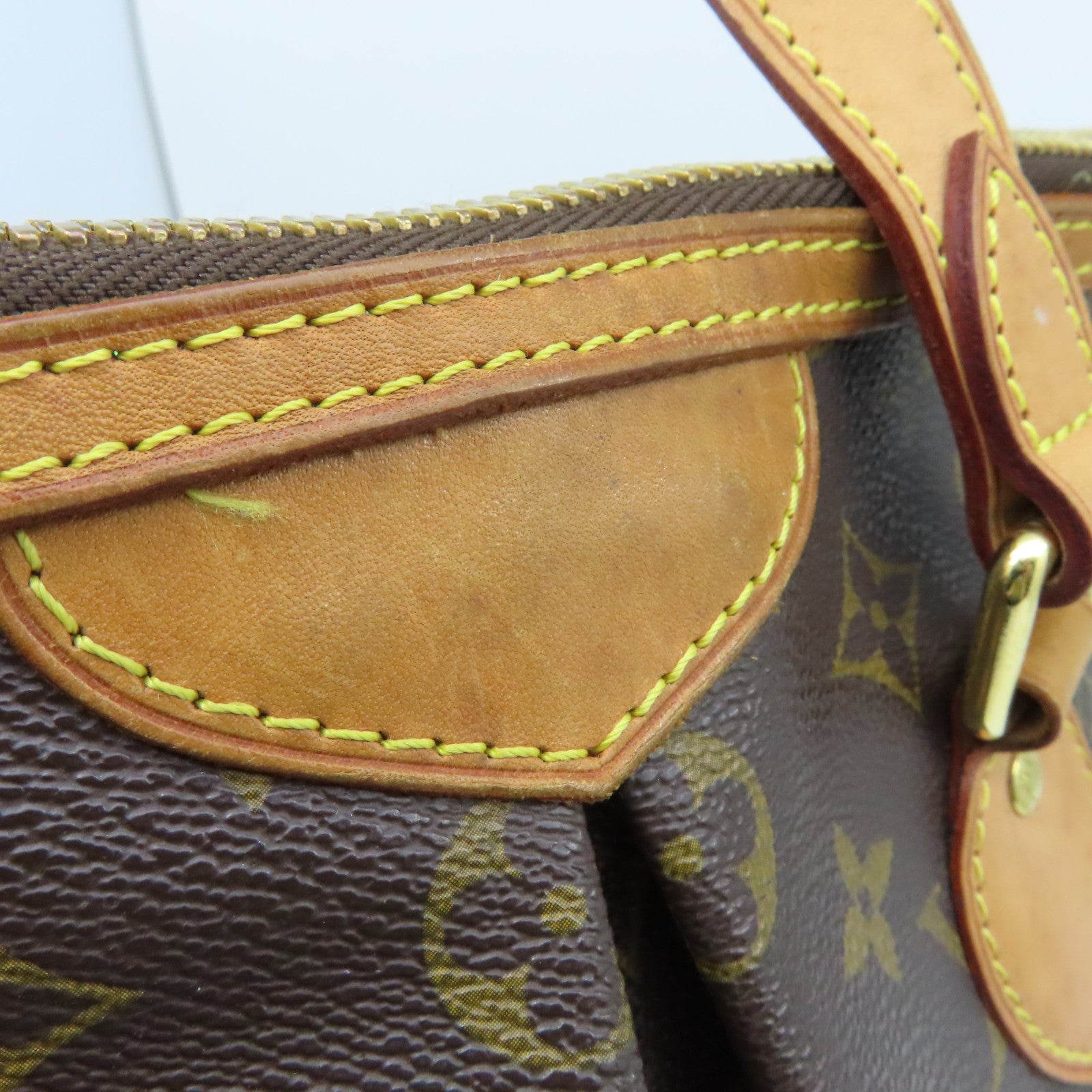 LOUIS VUITTON Monogram Palermo PM金扣手挽肩背兩用袋啡色