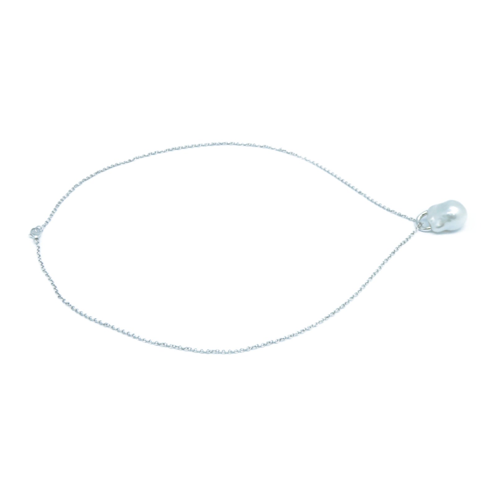 JEWELRY 18K白金Pearl Necklace珍珠項鍊銀色/白色