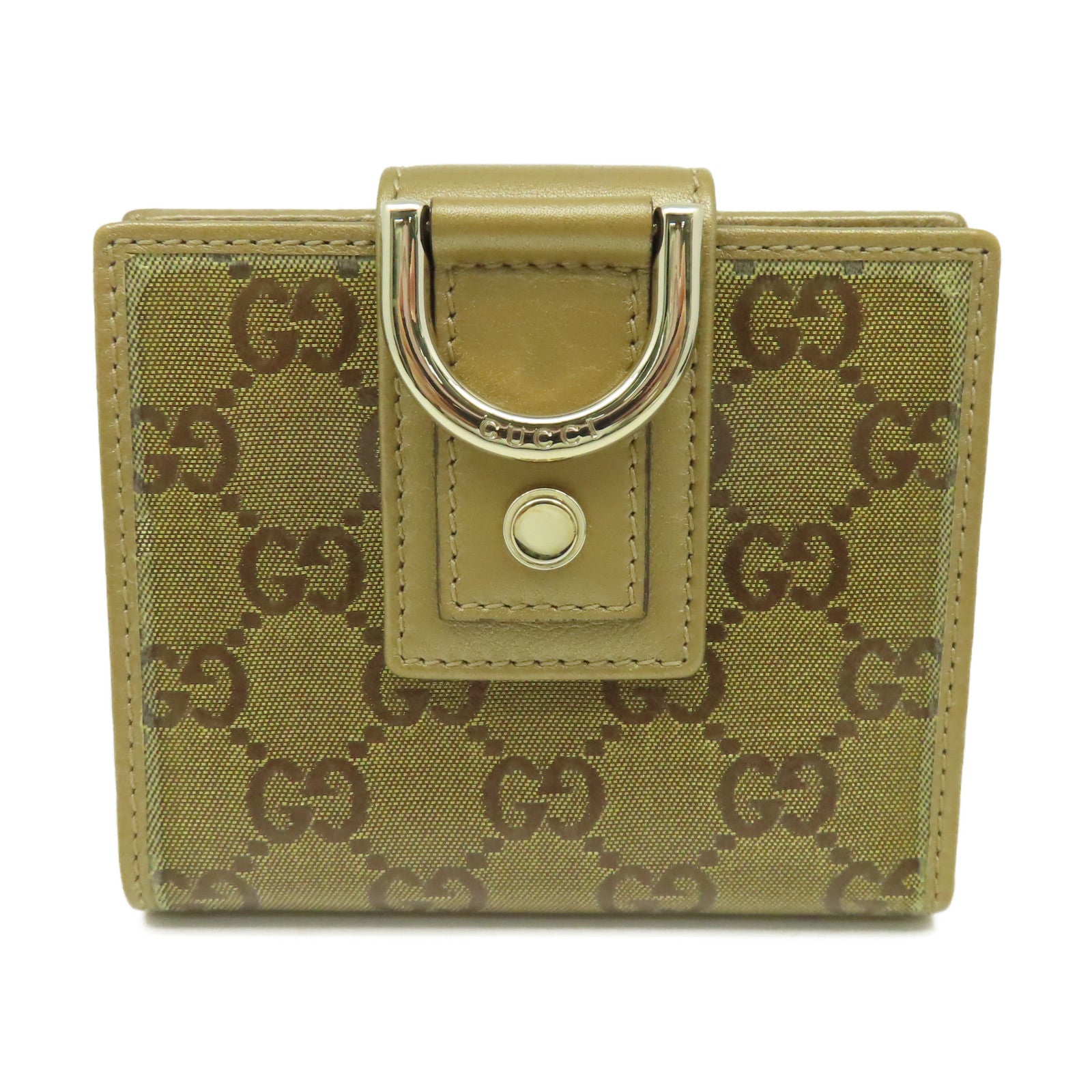 GUCCI 【激減優惠】漆皮皮革Short Wallet金扣短錢包金色