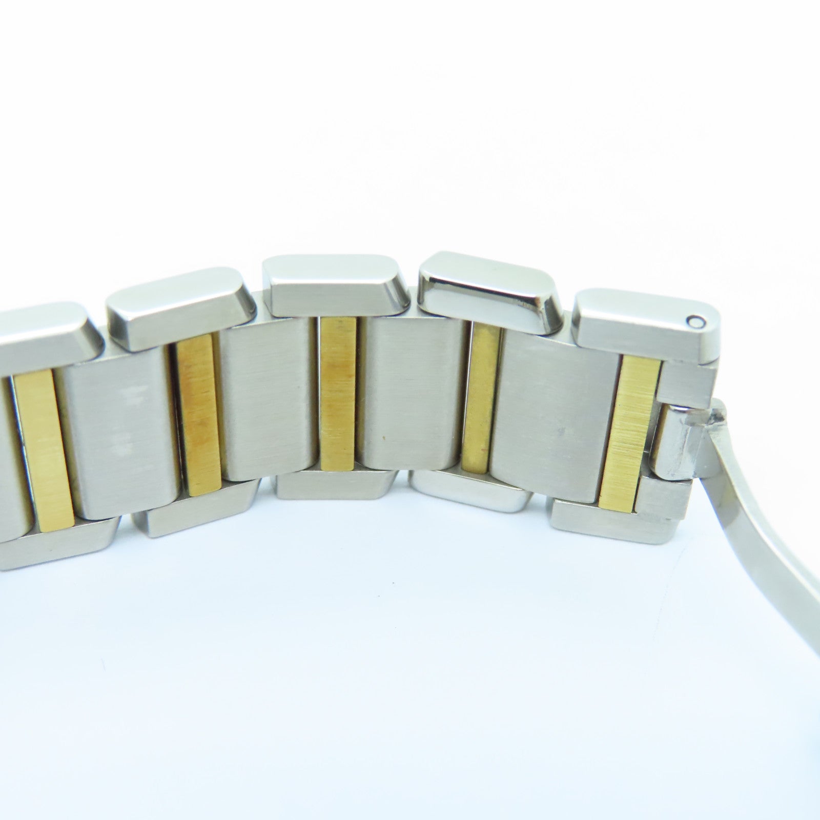 CARTIER Tank Francaise Stainless Steel/18K Watch Quartz Movement White