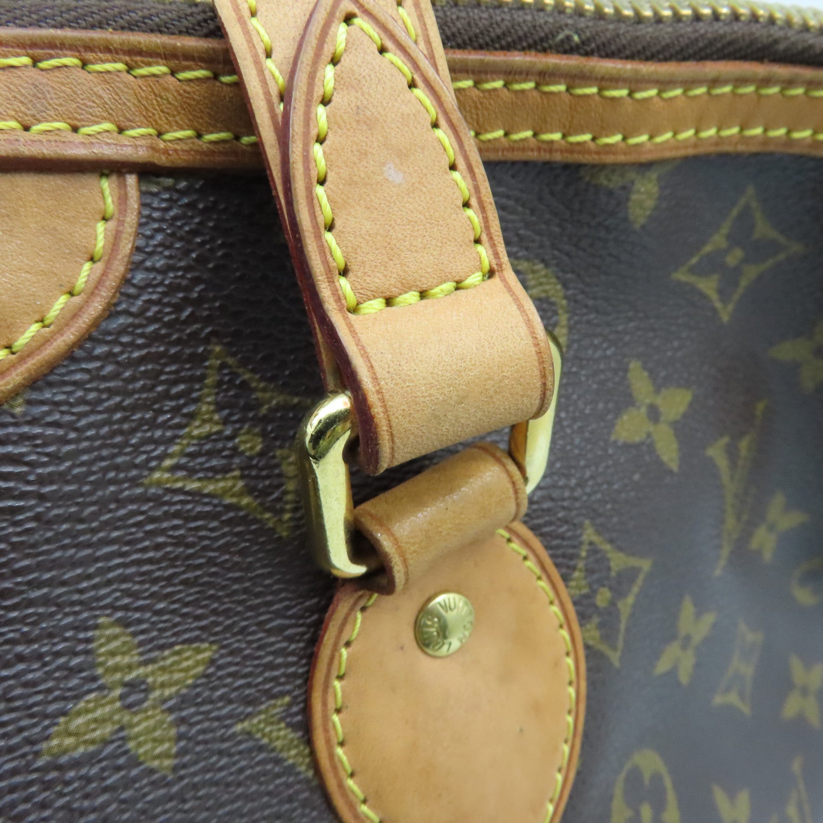 LOUIS VUITTON Monogram Palermo PM金扣手挽肩背兩用袋啡色
